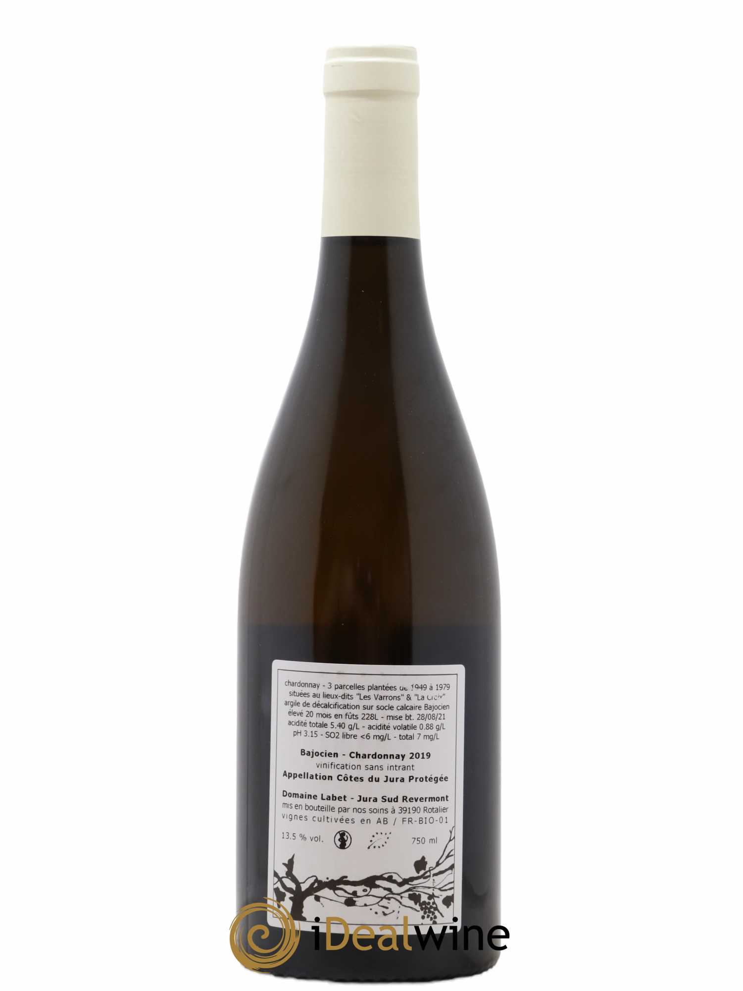 Côtes du Jura Chardonnay Bajocien Romain - Julien  - Charline Labet  2019 - Lotto di 1 bottiglia - 1