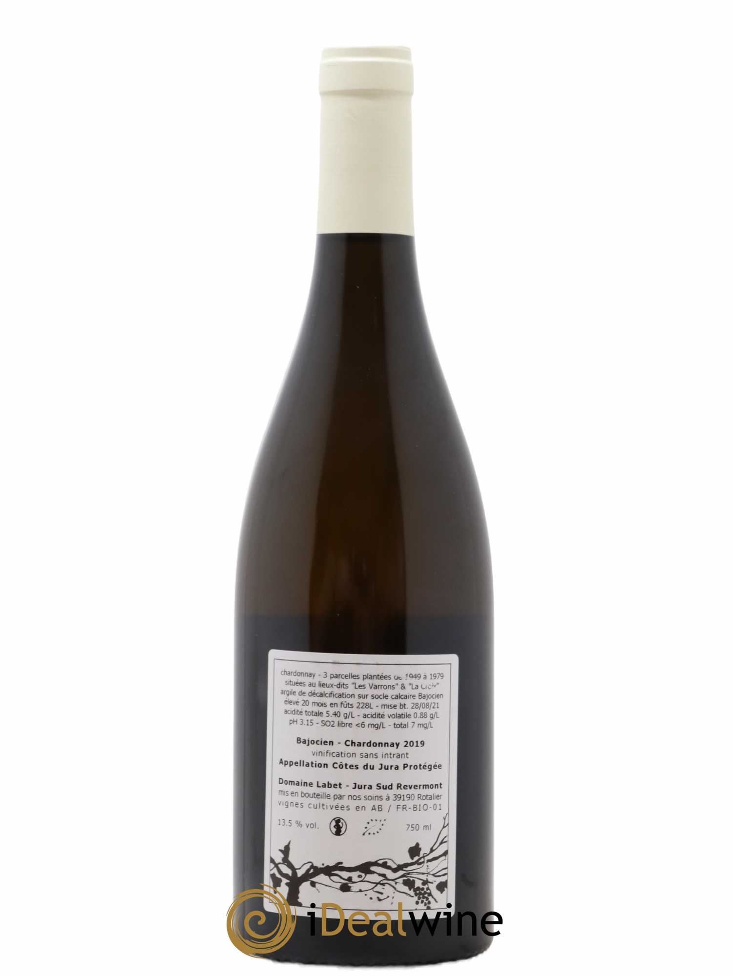 Côtes du Jura Chardonnay Bajocien Romain - Julien  - Charline Labet  2019 - Lot of 1 bottle - 1