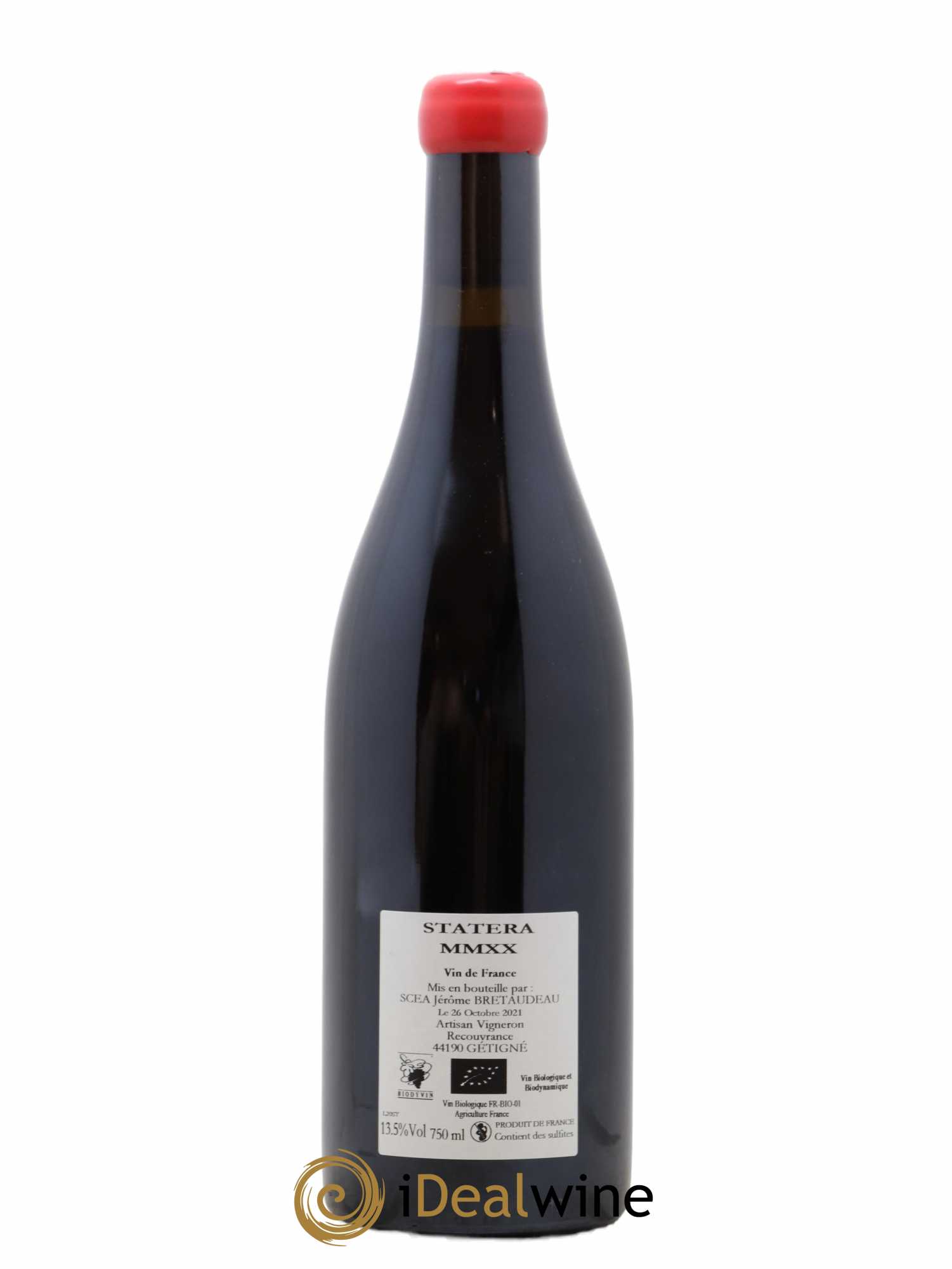 Vin de France Statera Jérôme Bretaudeau - Domaine de Bellevue 2020 - Lot de 1 bouteille - 1