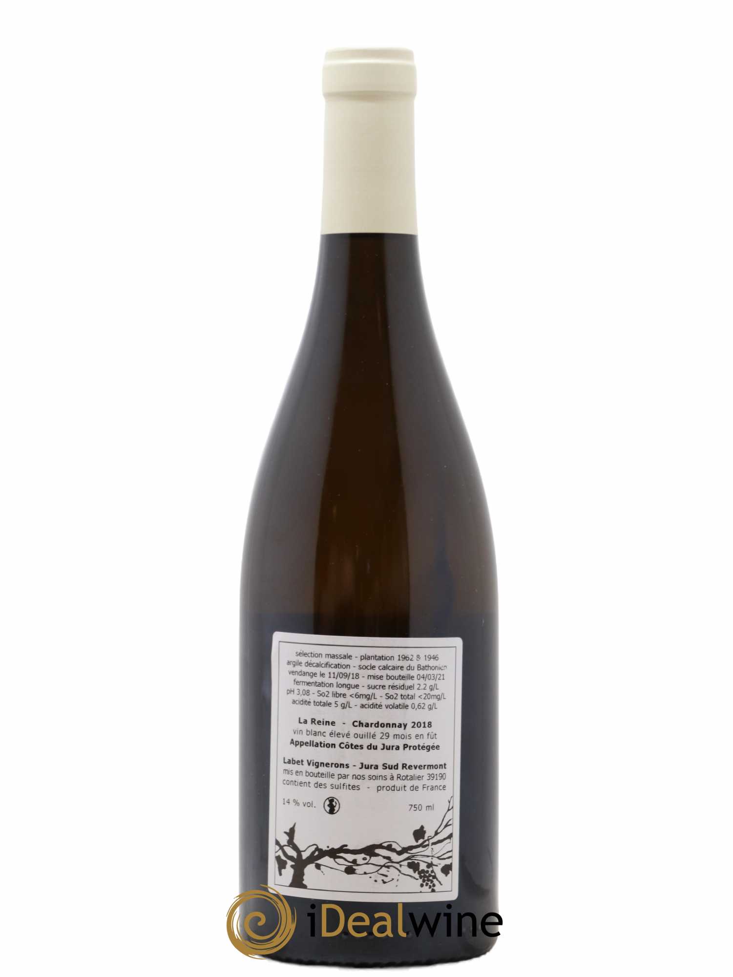 Côtes du Jura Chardonnay La Reine Romain - Julien  - Charline Labet  2018 - Lotto di 1 bottiglia - 1