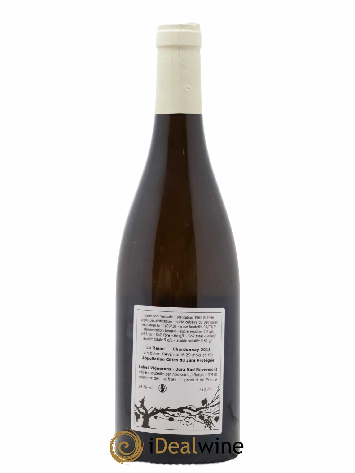 Côtes du Jura Chardonnay La Reine Romain - Julien  - Charline Labet  2018 - Lotto di 1 bottiglia - 1