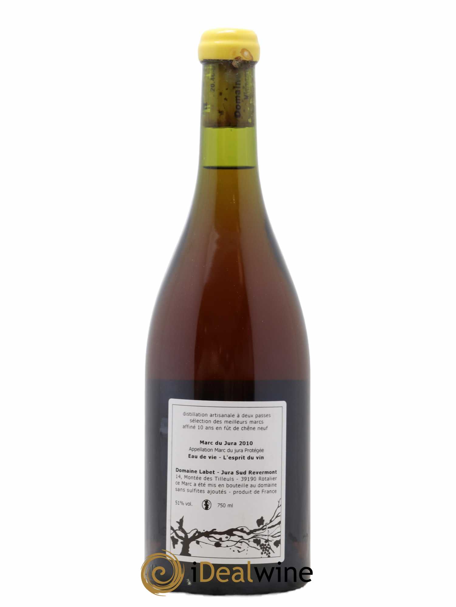 Alcools divers Marc du Jura Domaine Labet 2010 - Lot de 1 bouteille - 1