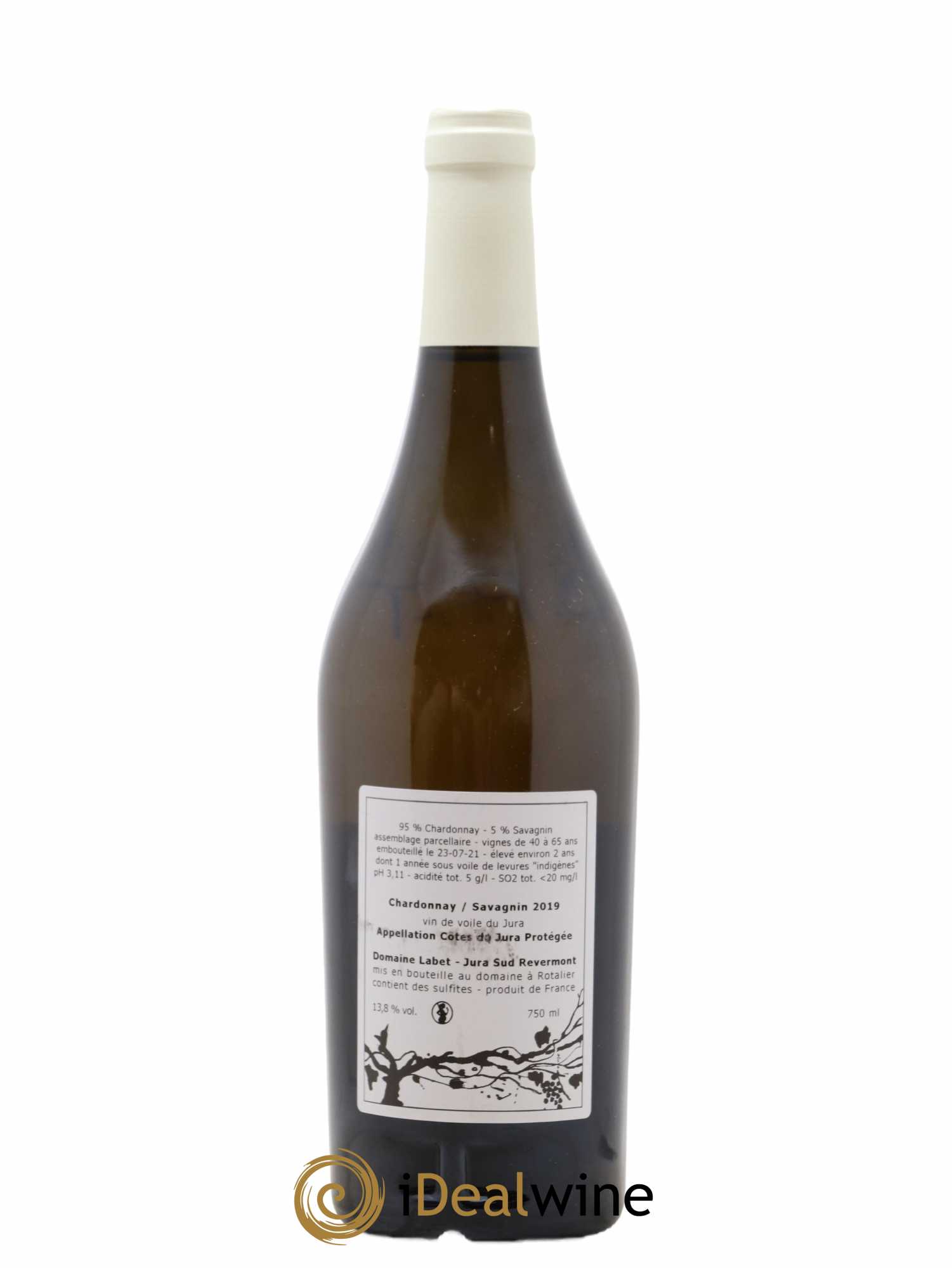 Côtes du Jura Vin de Voile Chardonnay-Savagnin cuvée de garde Romain - Julien  - Charline Labet  2019 - Lot of 1 bottle - 1