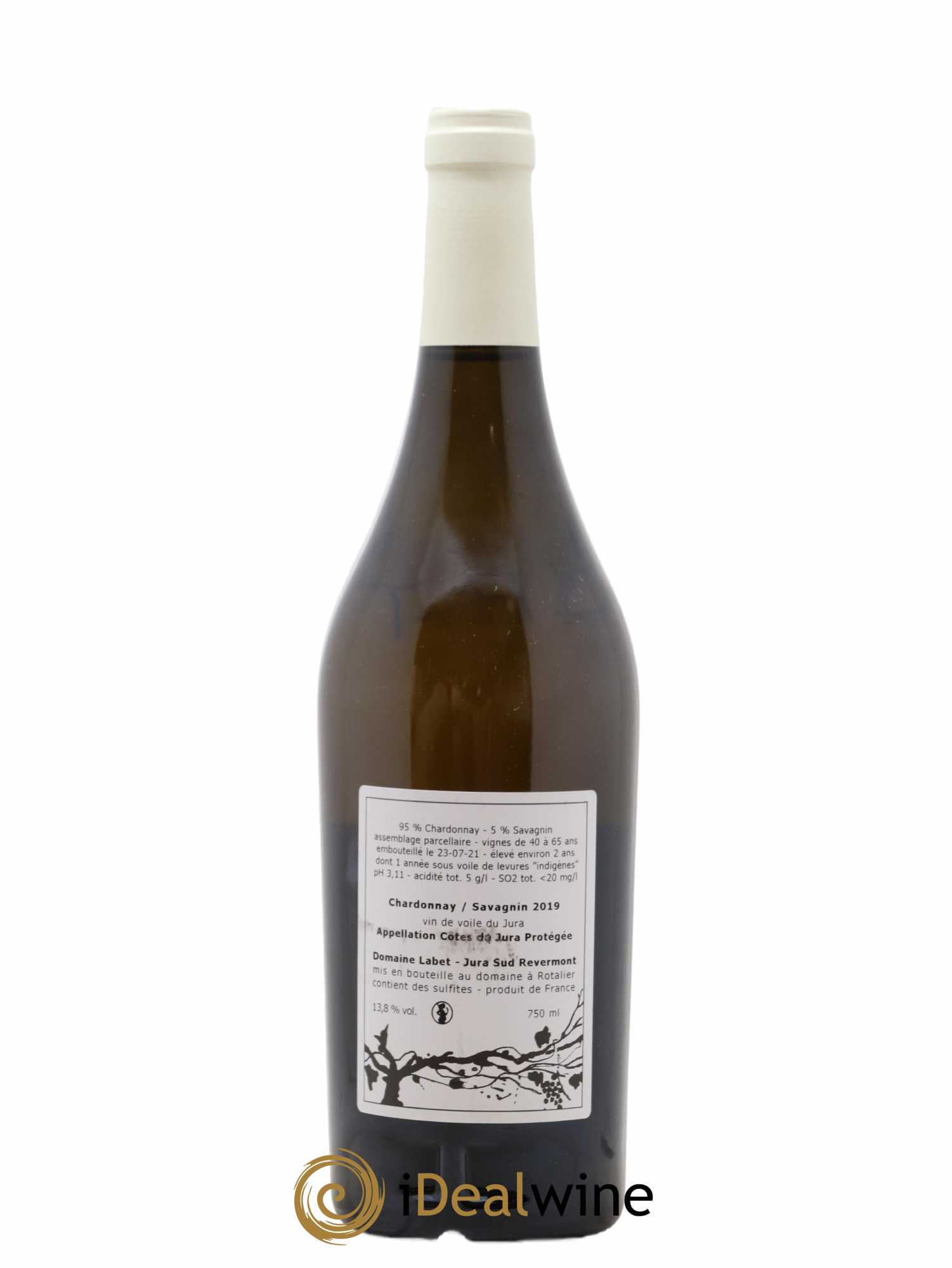 Côtes du Jura Vin de Voile Chardonnay-Savagnin cuvée de garde Romain - Julien  - Charline Labet  2019 - Lot de 1 bouteille - 1