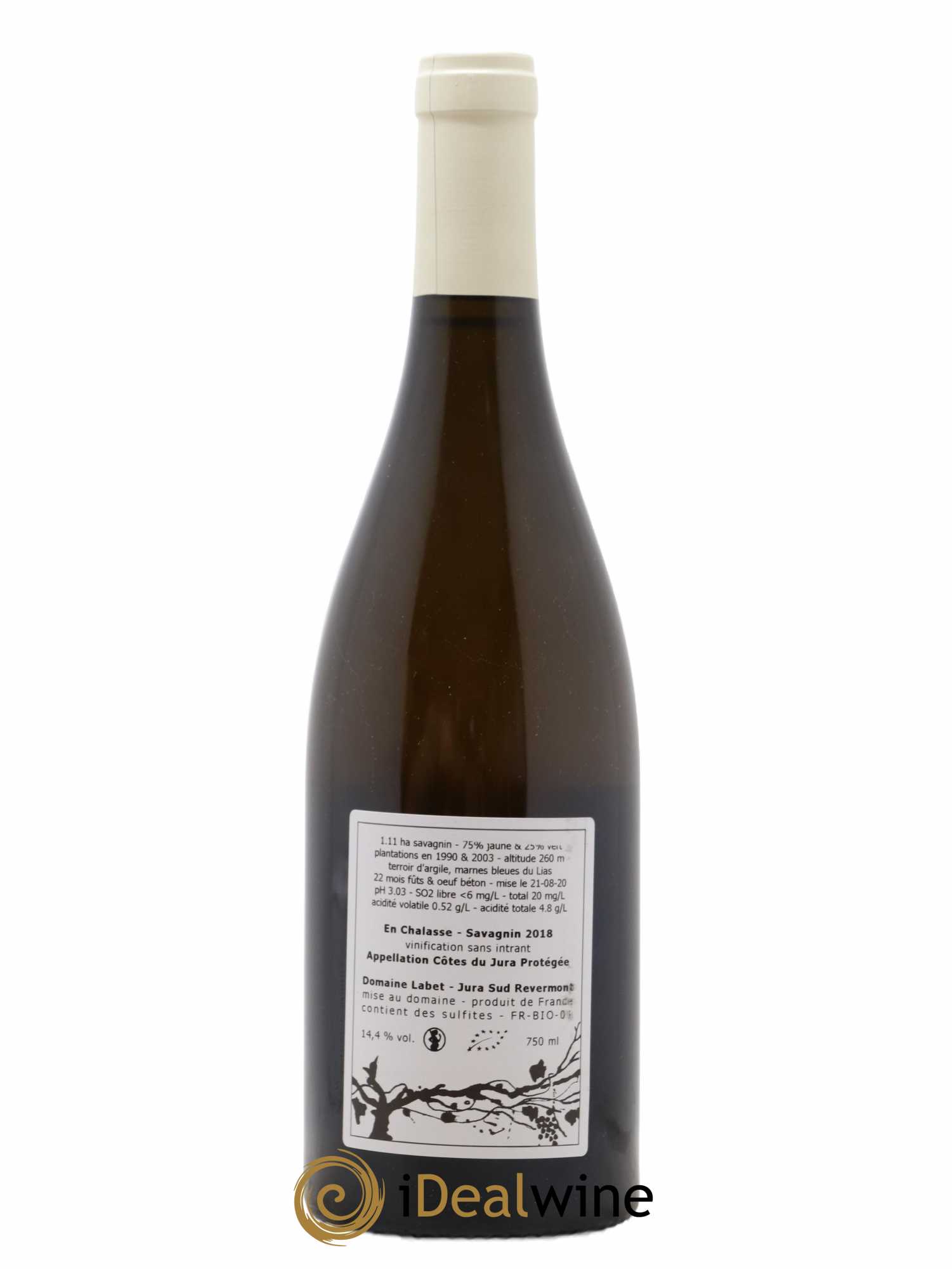Côtes du Jura Fleur de Savagnin En Chalasse Romain - Julien - Charline Labet 2018 - Lot de 1 bouteille - 1
