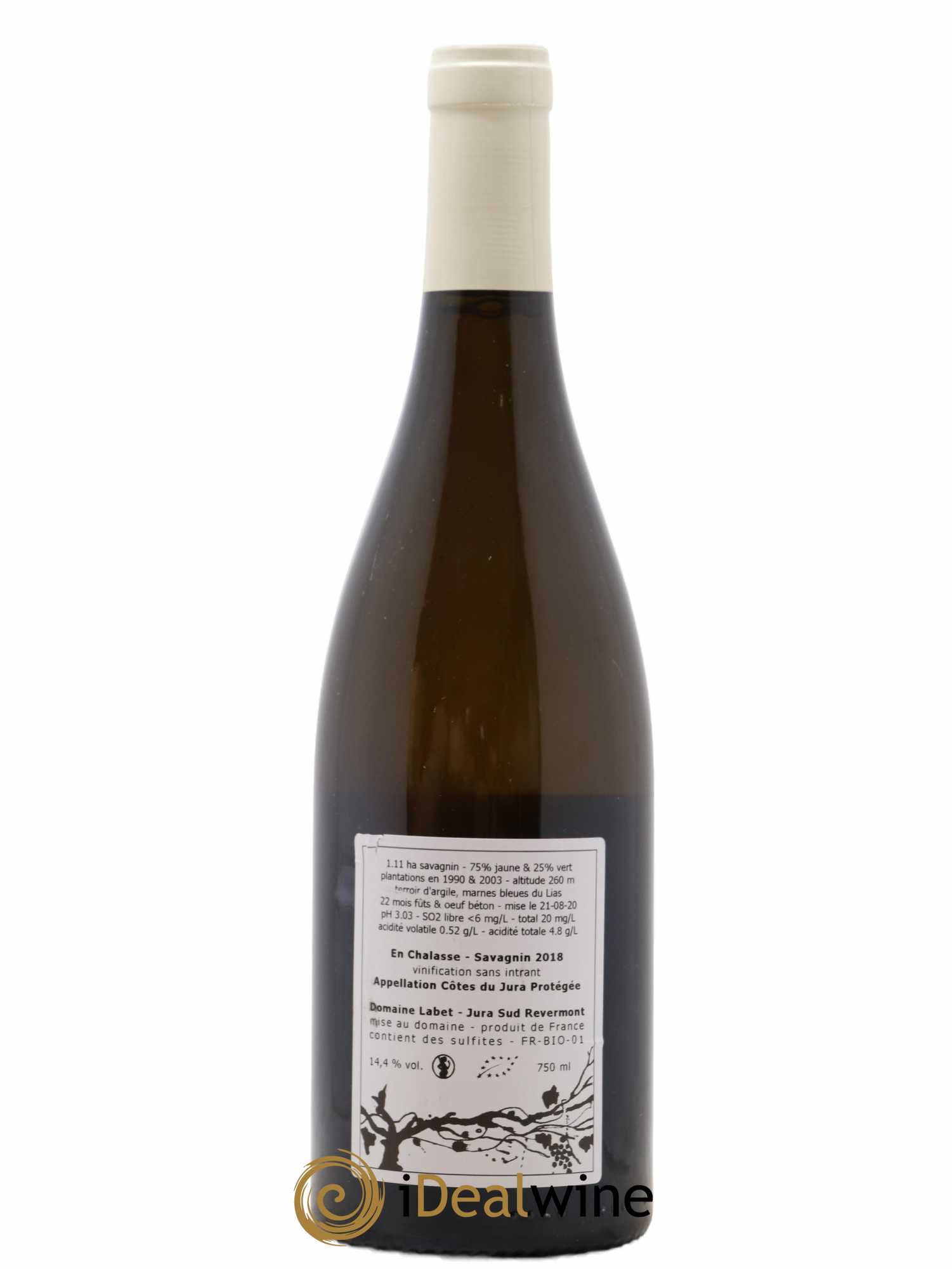 Côtes du Jura Fleur de Savagnin En Chalasse Romain - Julien  - Charline Labet  2018 - Lot de 1 bouteille - 1