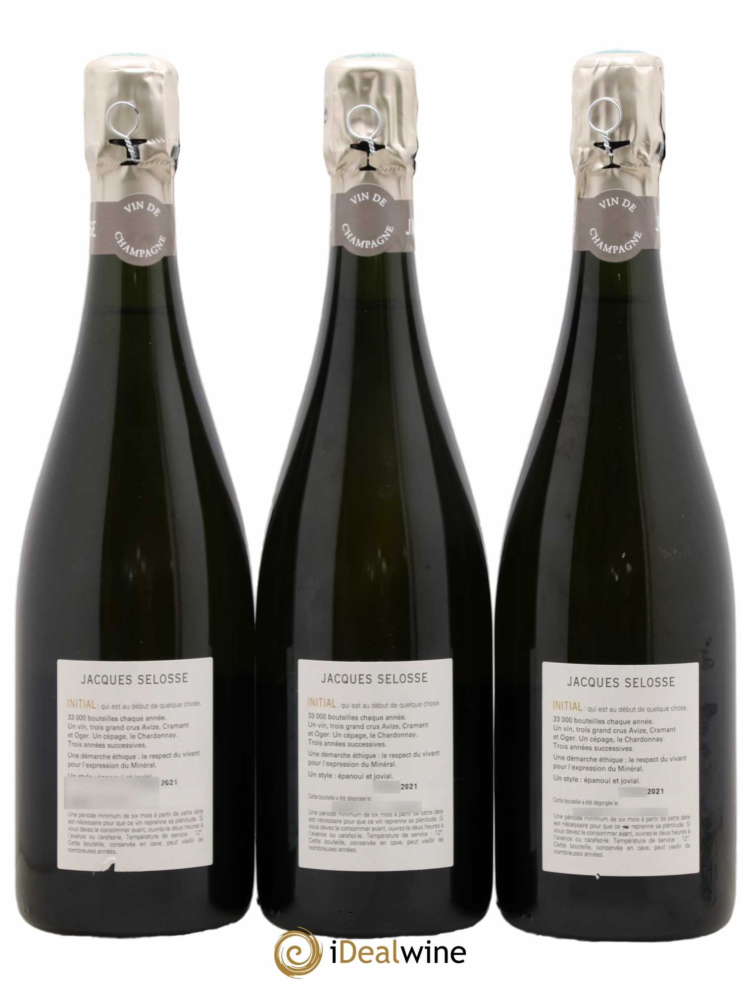 Initial Brut Jacques Selosse - Lot de 3 bouteilles - 1