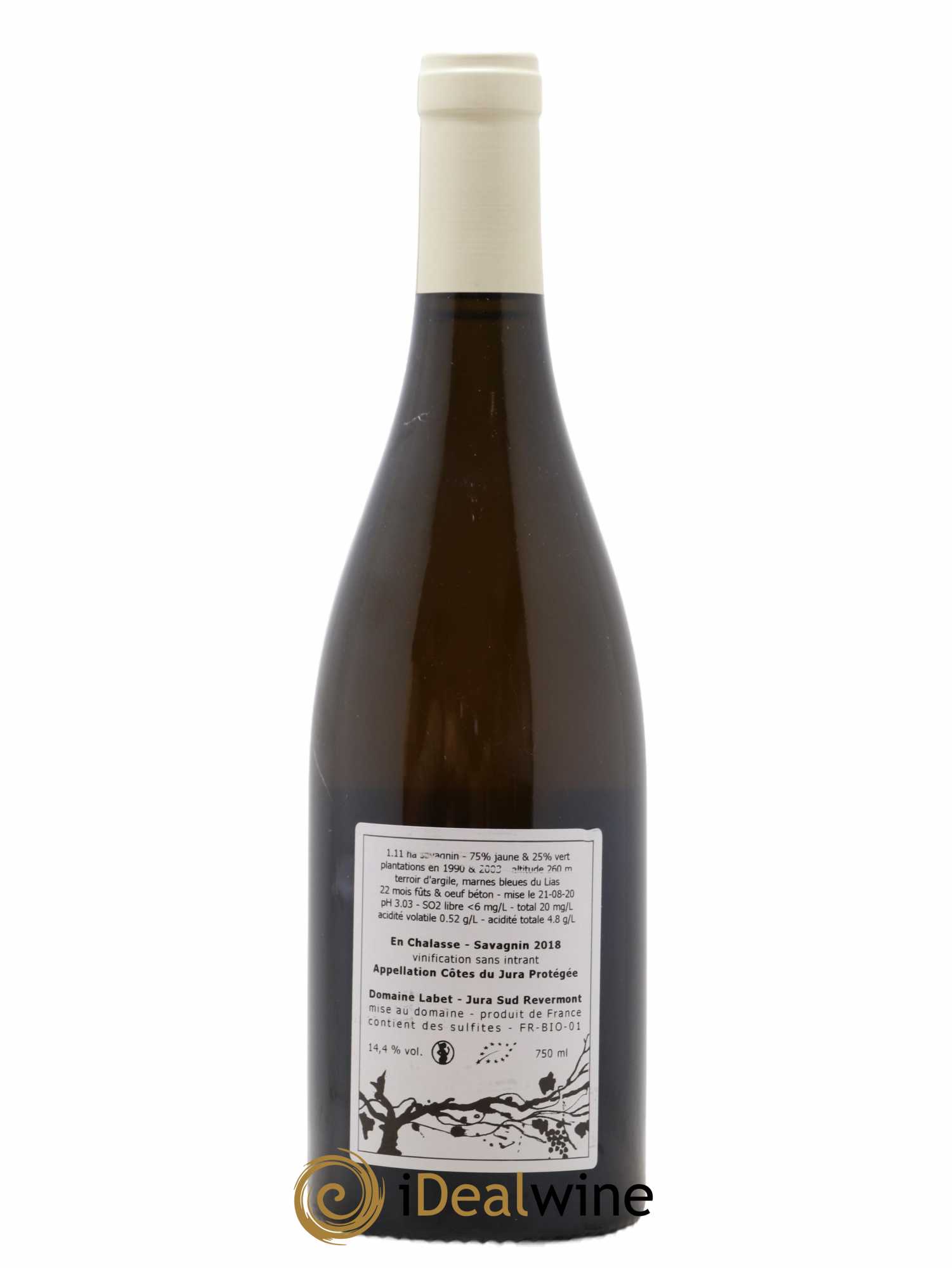 Côtes du Jura Fleur de Savagnin En Chalasse Romain - Julien  - Charline Labet  2018 - Lotto di 1 bottiglia - 1