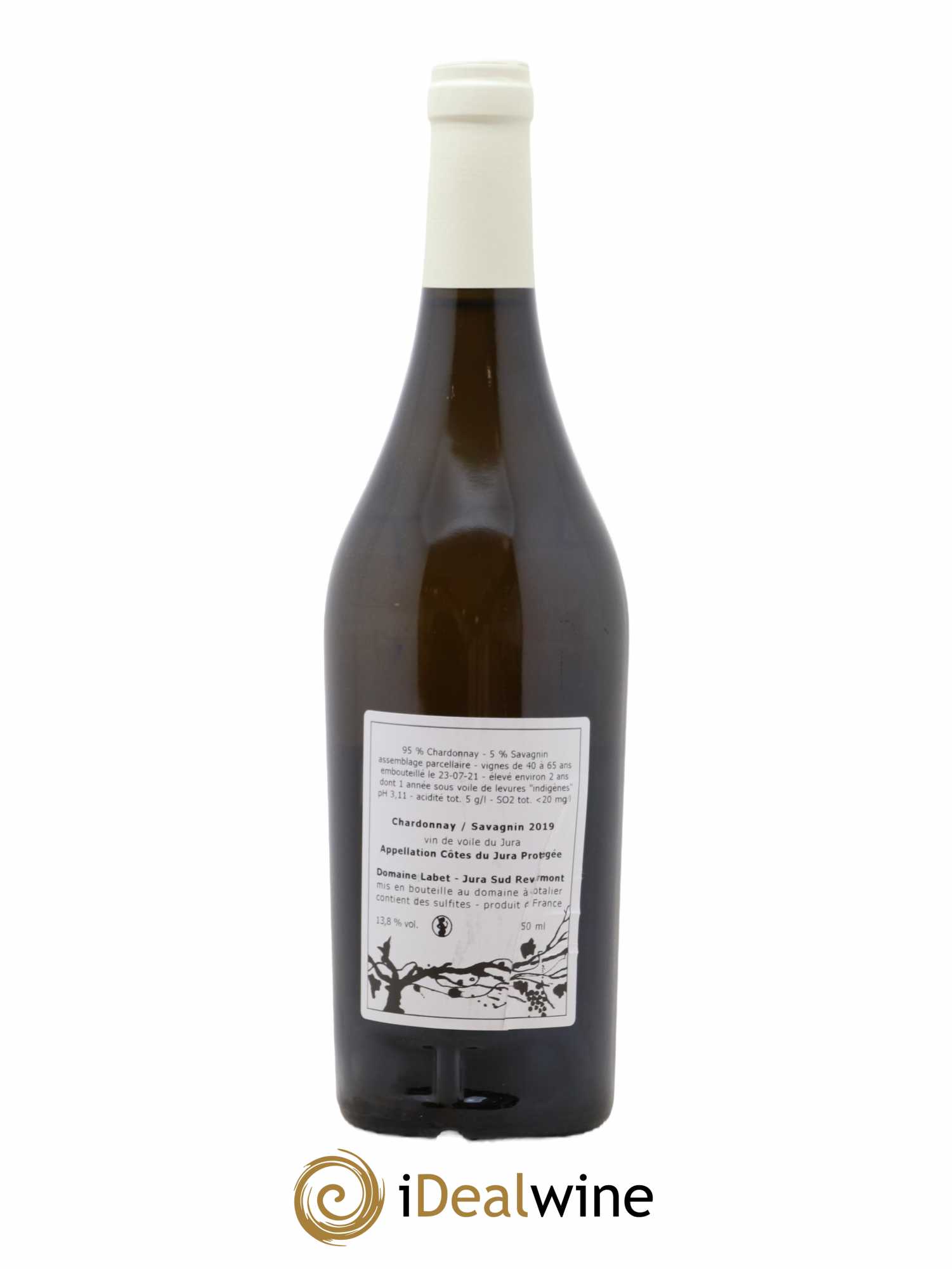 Côtes du Jura Vin de Voile Chardonnay-Savagnin cuvée de garde Romain - Julien  - Charline Labet  2019 - Lot of 1 bottle - 1