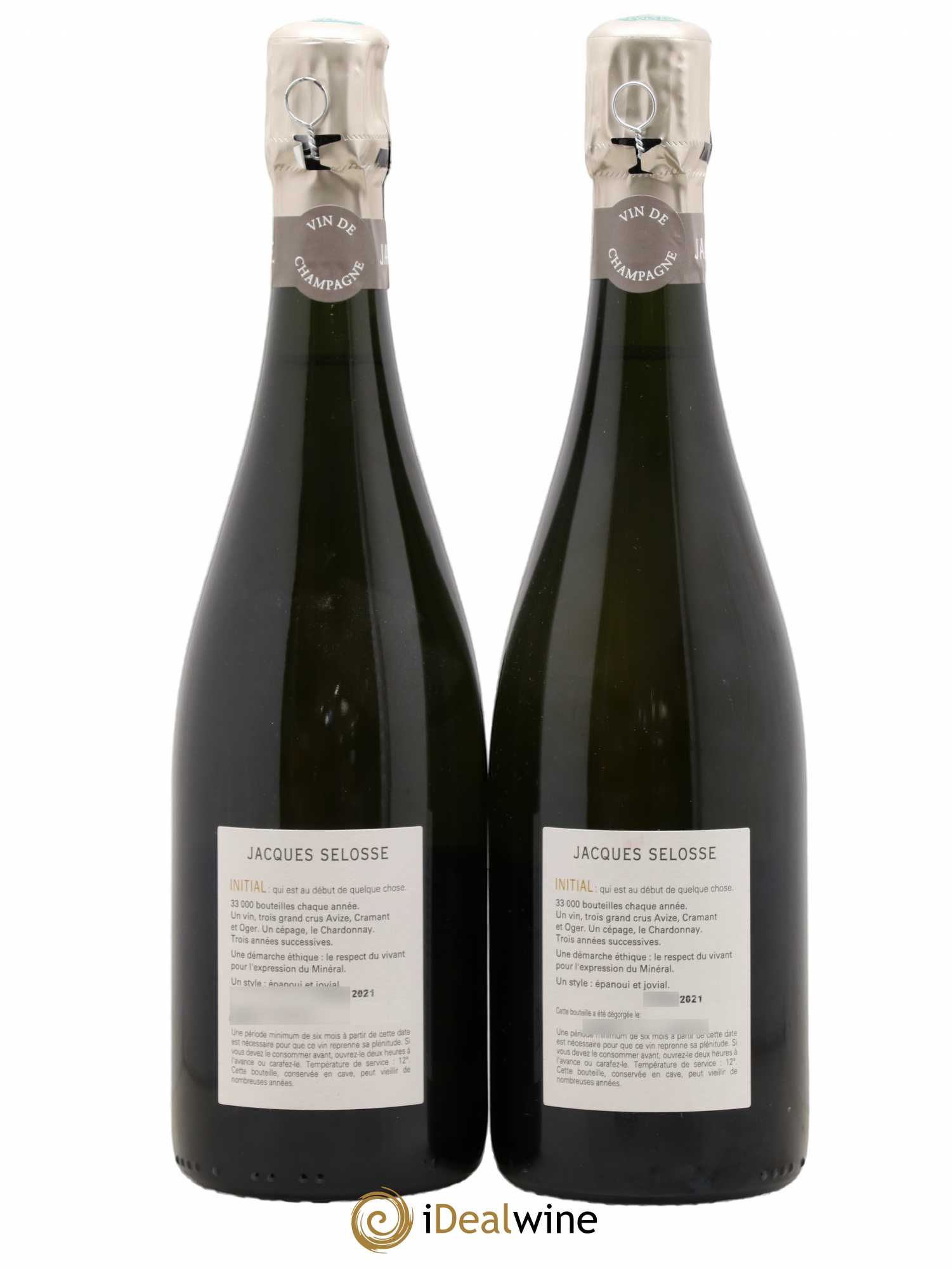 Initial Brut Jacques Selosse - Lot de 2 bouteilles - 1