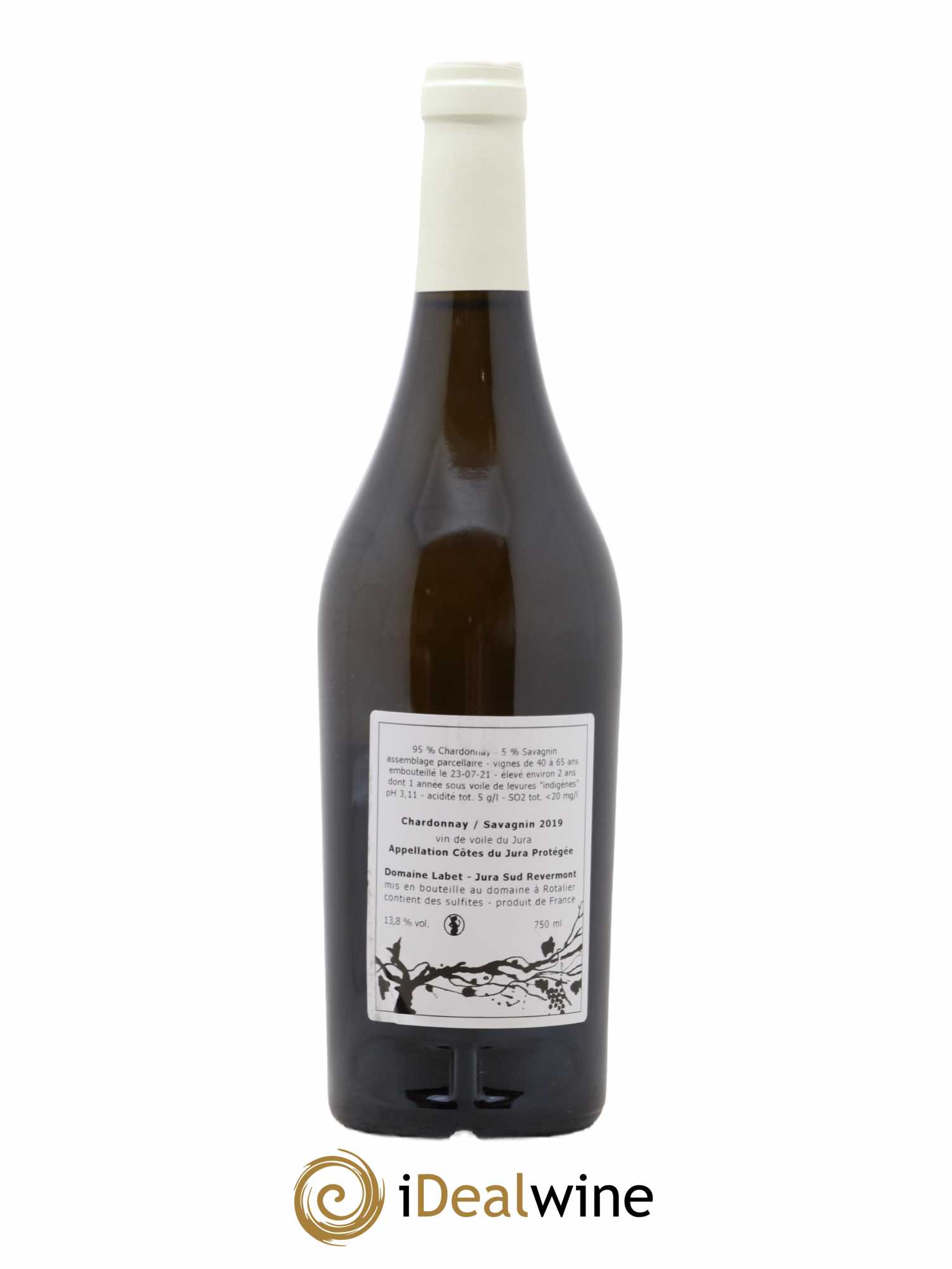 Côtes du Jura Vin de Voile Chardonnay-Savagnin cuvée de garde Romain - Julien  - Charline Labet  2019 - Lot of 1 bottle - 1