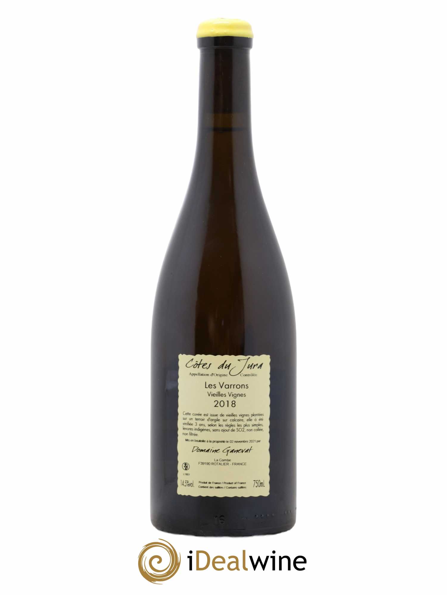 Côtes du Jura Les Varrons Vieilles Vignes Jean-François Ganevat (Domaine) 2018 - Lot de 1 bouteille - 1