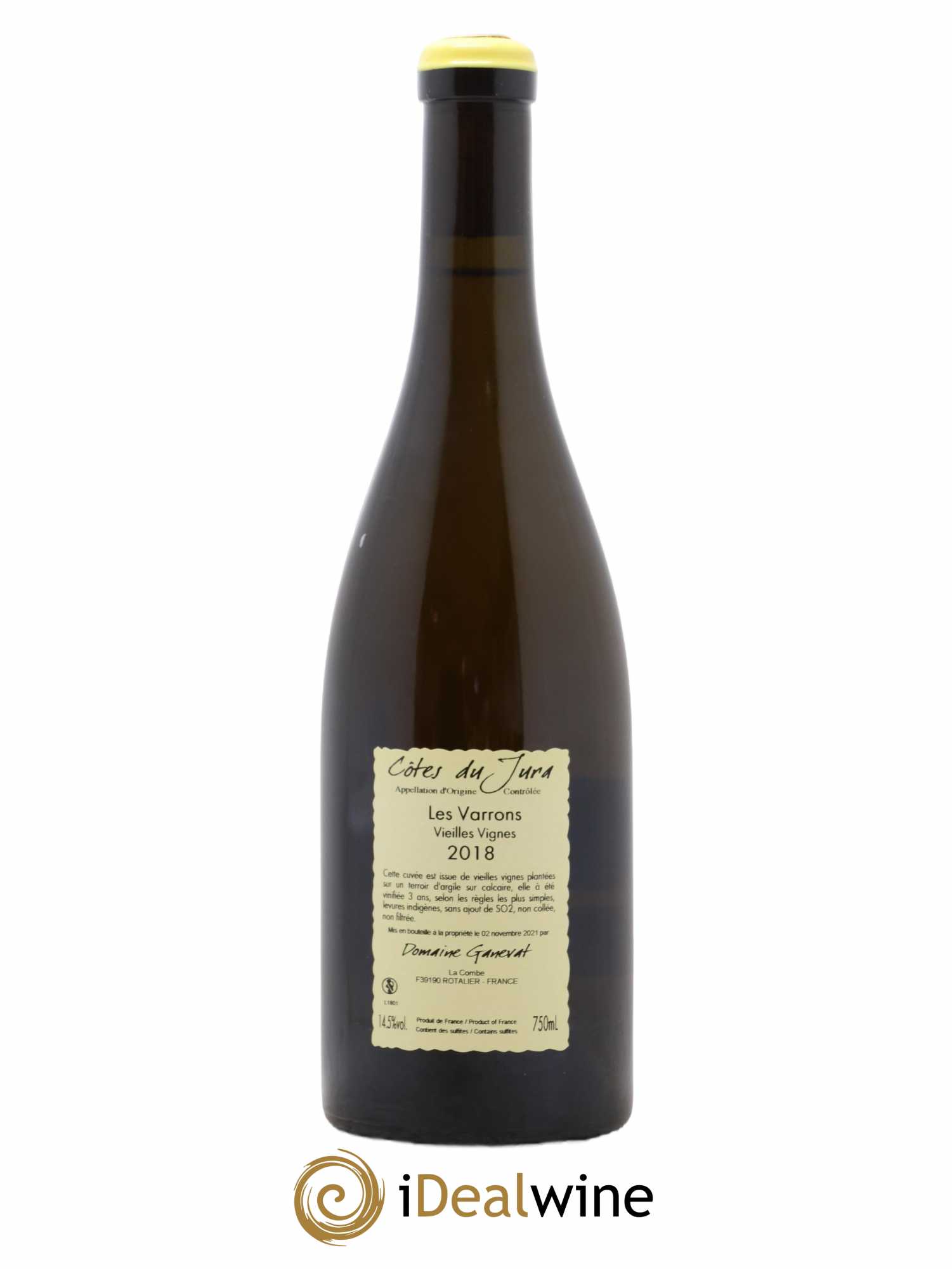 Côtes du Jura Les Varrons Vieilles Vignes Jean-François Ganevat (Domaine)  2018 - Posten von 1 Flasche - 1