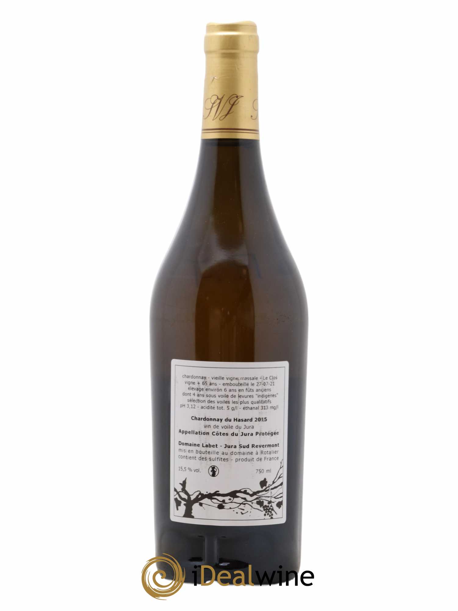 Côtes du Jura Vin de voile Chardonnay du Hasard Romain - Julien  - Charline Labet  2015 - Lotto di 1 bottiglia - 1