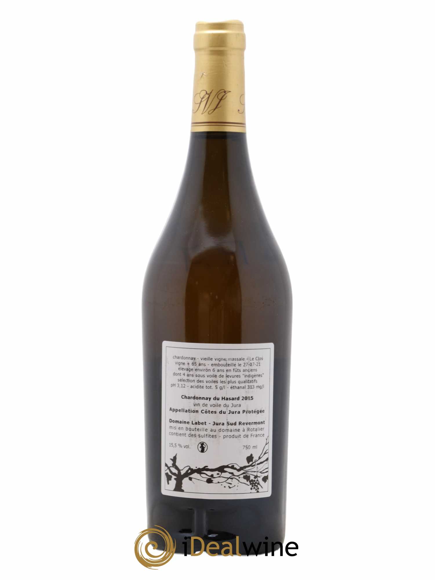 Côtes du Jura Vin de voile Chardonnay du Hasard Romain - Julien  - Charline Labet  2015 - Lotto di 1 bottiglia - 1
