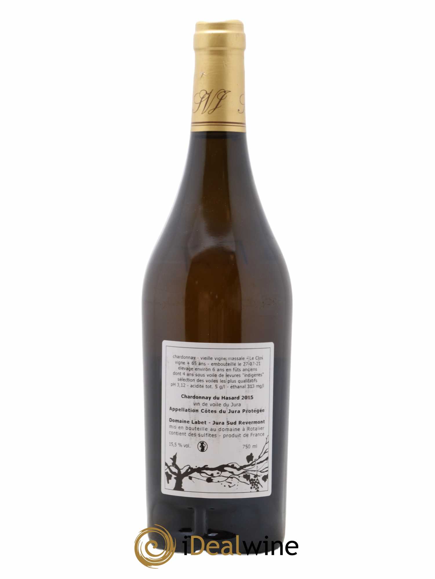 Côtes du Jura Vin de voile Chardonnay du Hasard Romain - Julien  - Charline Labet  2015 - Lotto di 1 bottiglia - 1