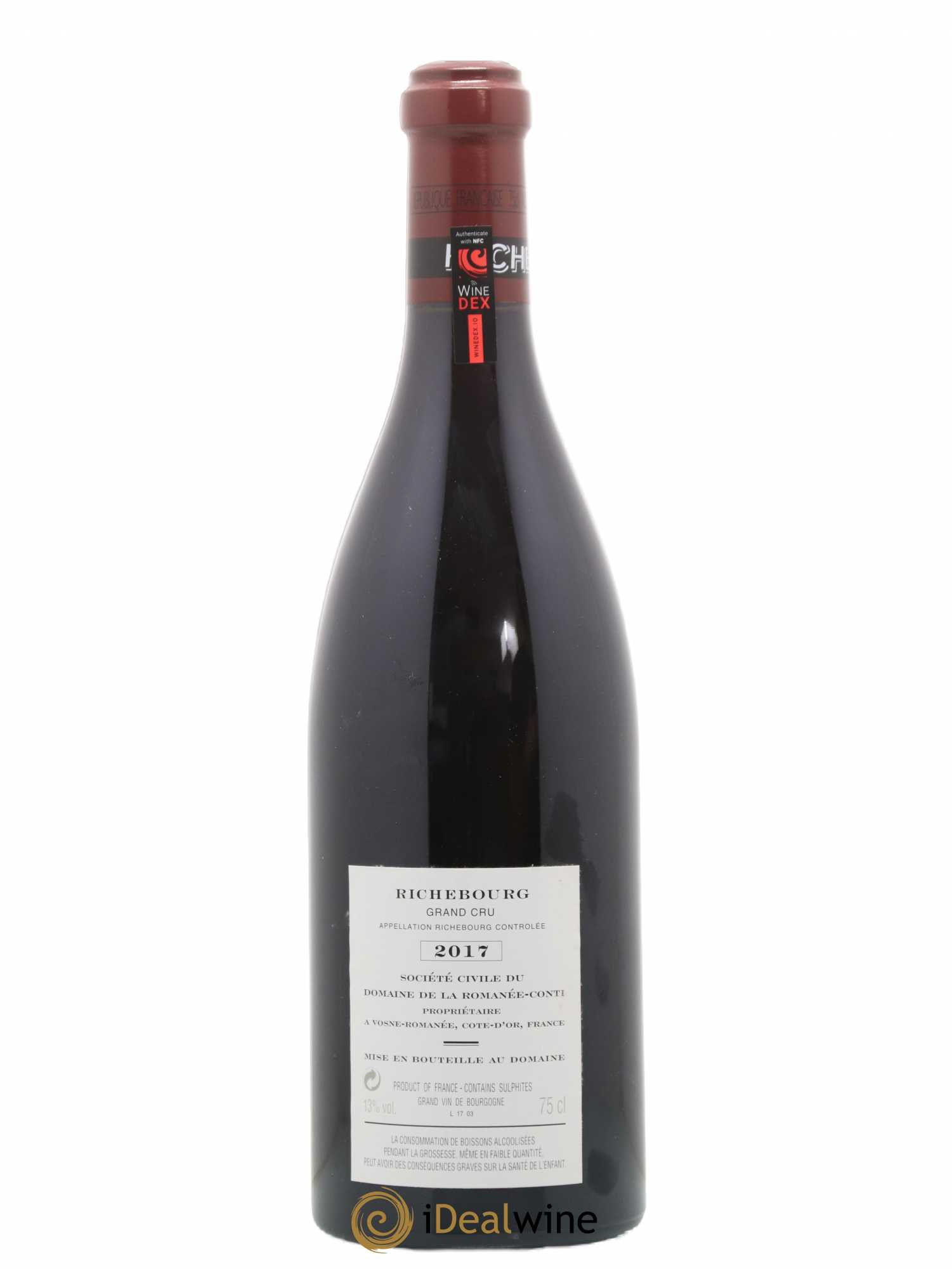 Richebourg Grand Cru Domaine de la Romanée-Conti 2017 - Lot de 1 bouteille - 1