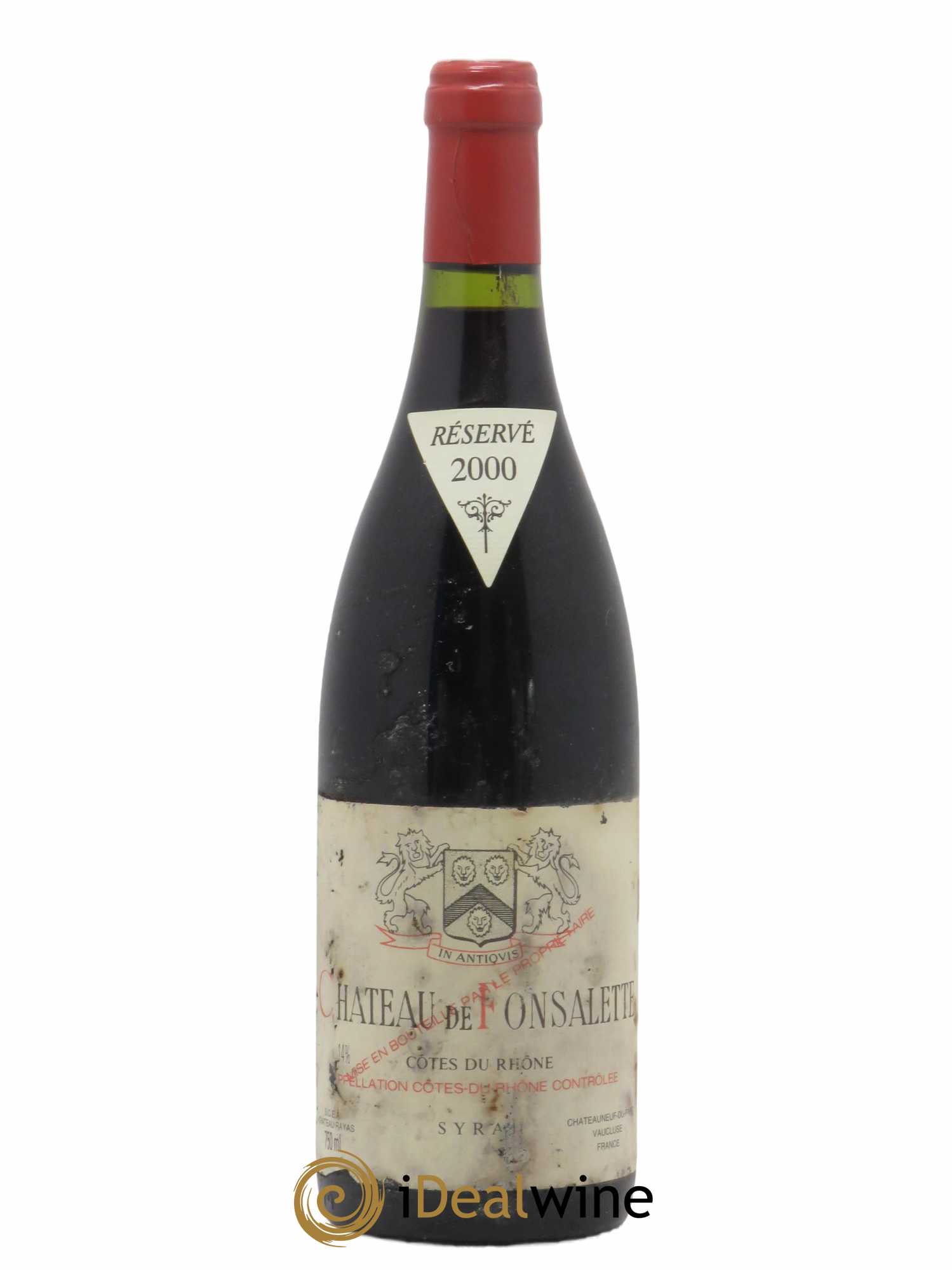 Côtes-du-Rhône Cuvée Syrah Château de Fonsalette 2000 - Lot de 1 bouteille - 0