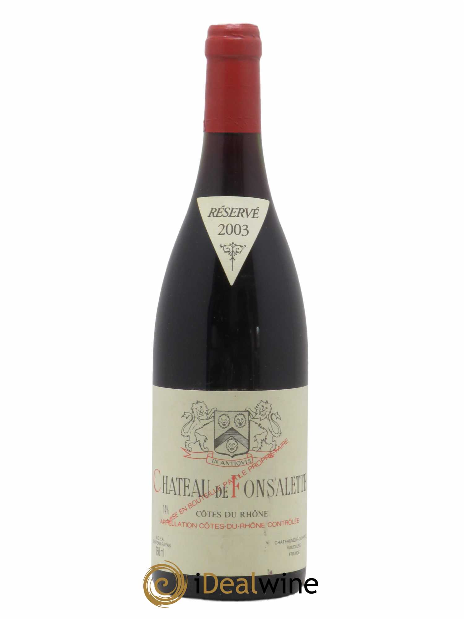 Côtes-du-Rhône Château de Fonsalette Emmanuel Reynaud (sans prix de réserve) 2003 - Lot de 1 bouteille - 0