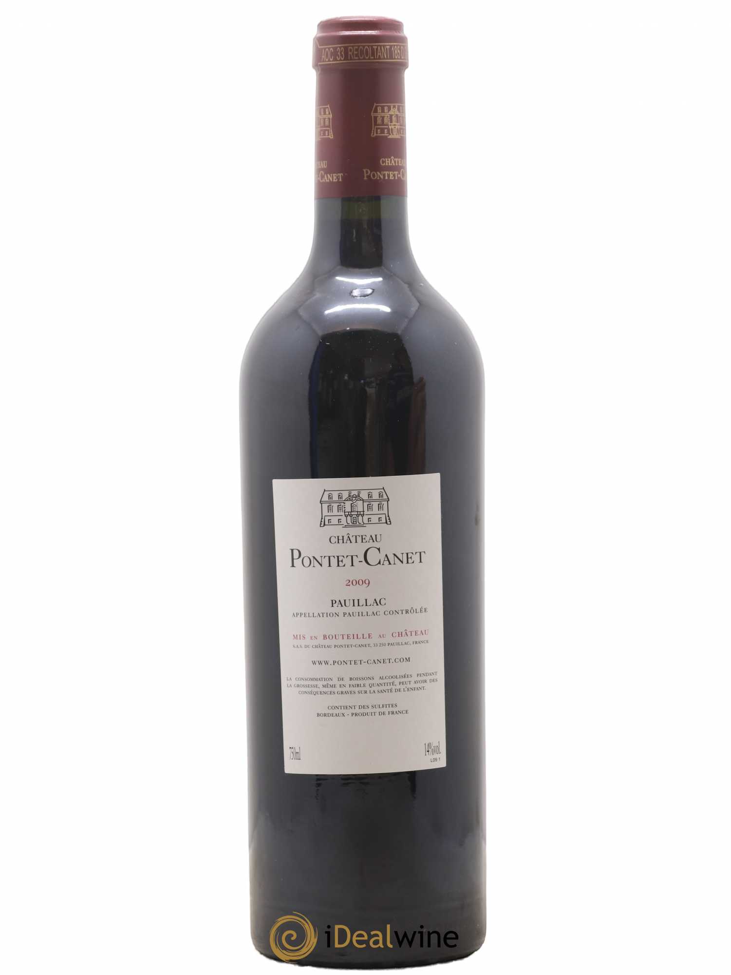 Château Pontet Canet 5ème Grand Cru Classé 2009 - Lot de 1 bouteille - 1