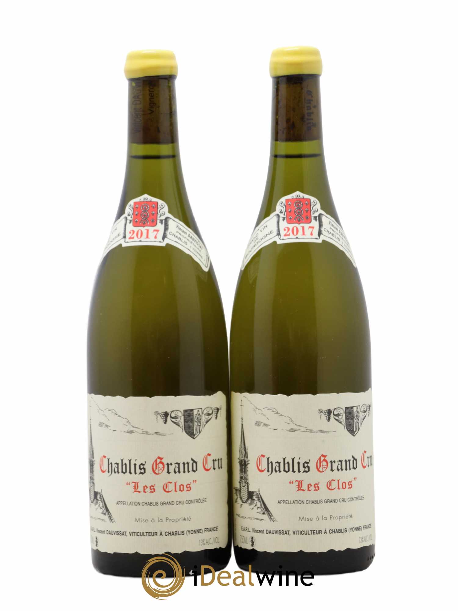 Chablis Grand Cru Les Clos Vincent Dauvissat (Domaine) 2017 - Lot de 2 bouteilles - 0