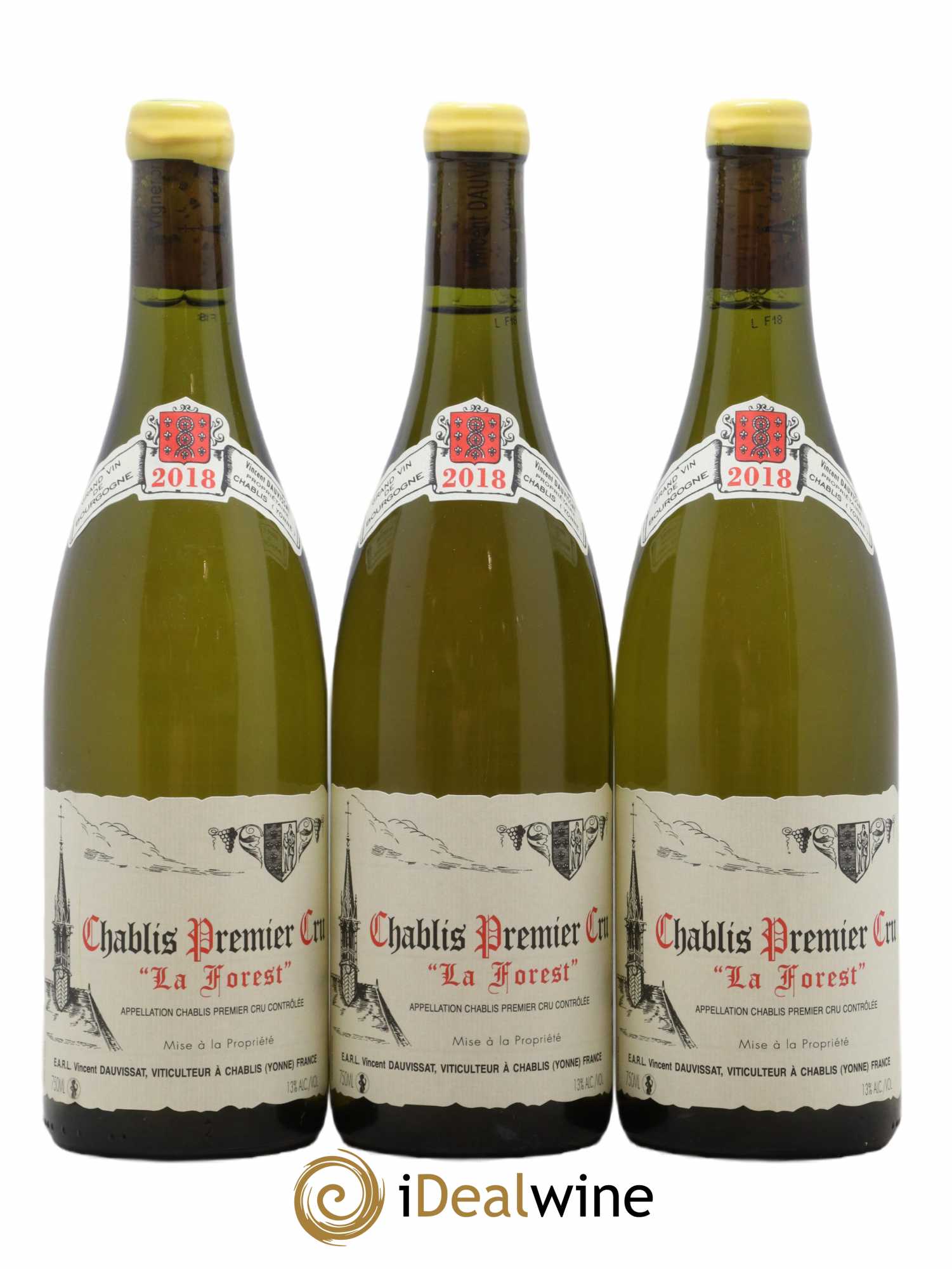 Chablis 1er Cru La Forest Vincent Dauvissat (Domaine) 2018 - Lot de 3 bouteilles - 0
