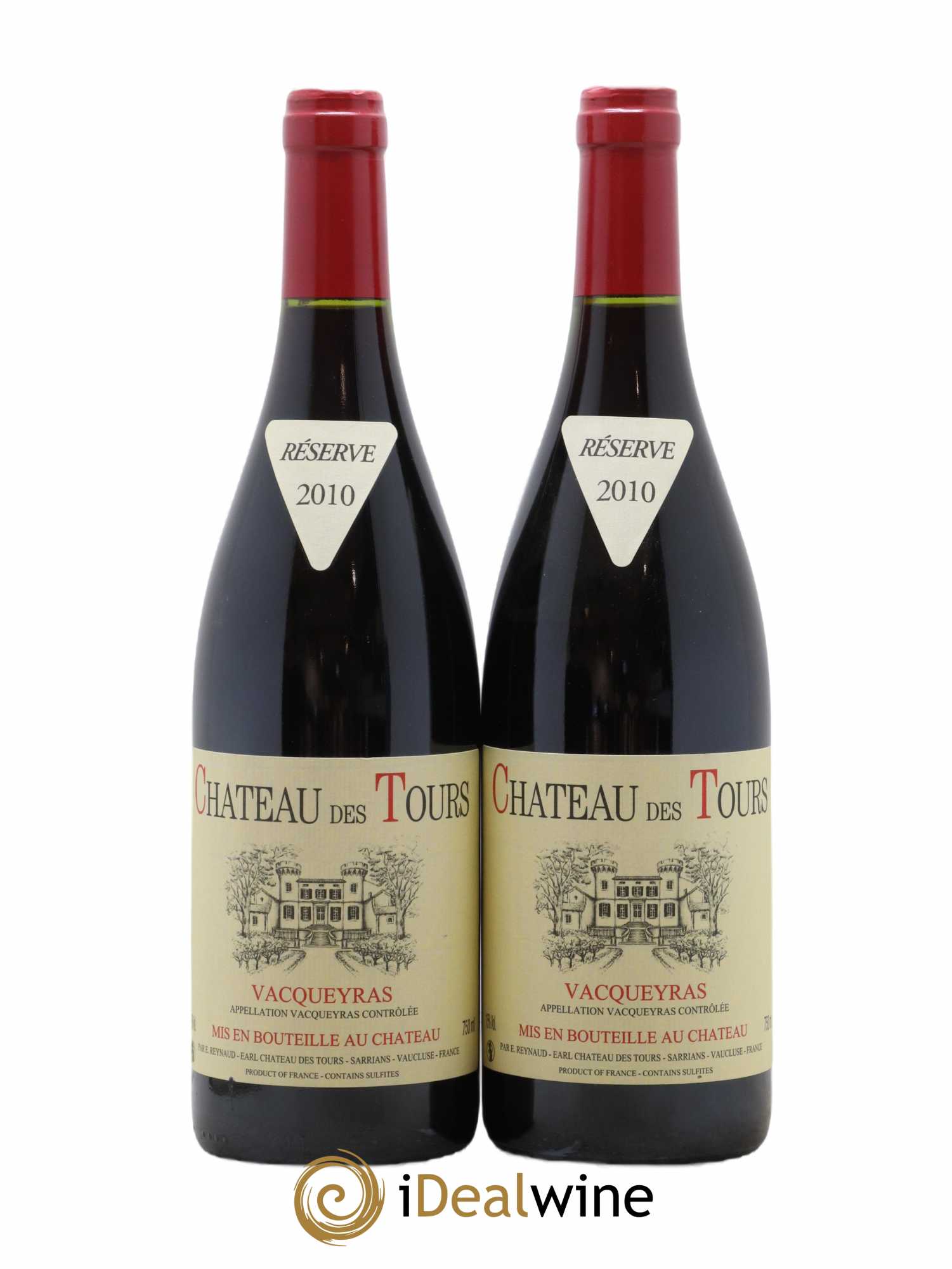 Vacqueyras Château des Tours Emmanuel Reynaud 2010 - Lot de 2 bouteilles - 0