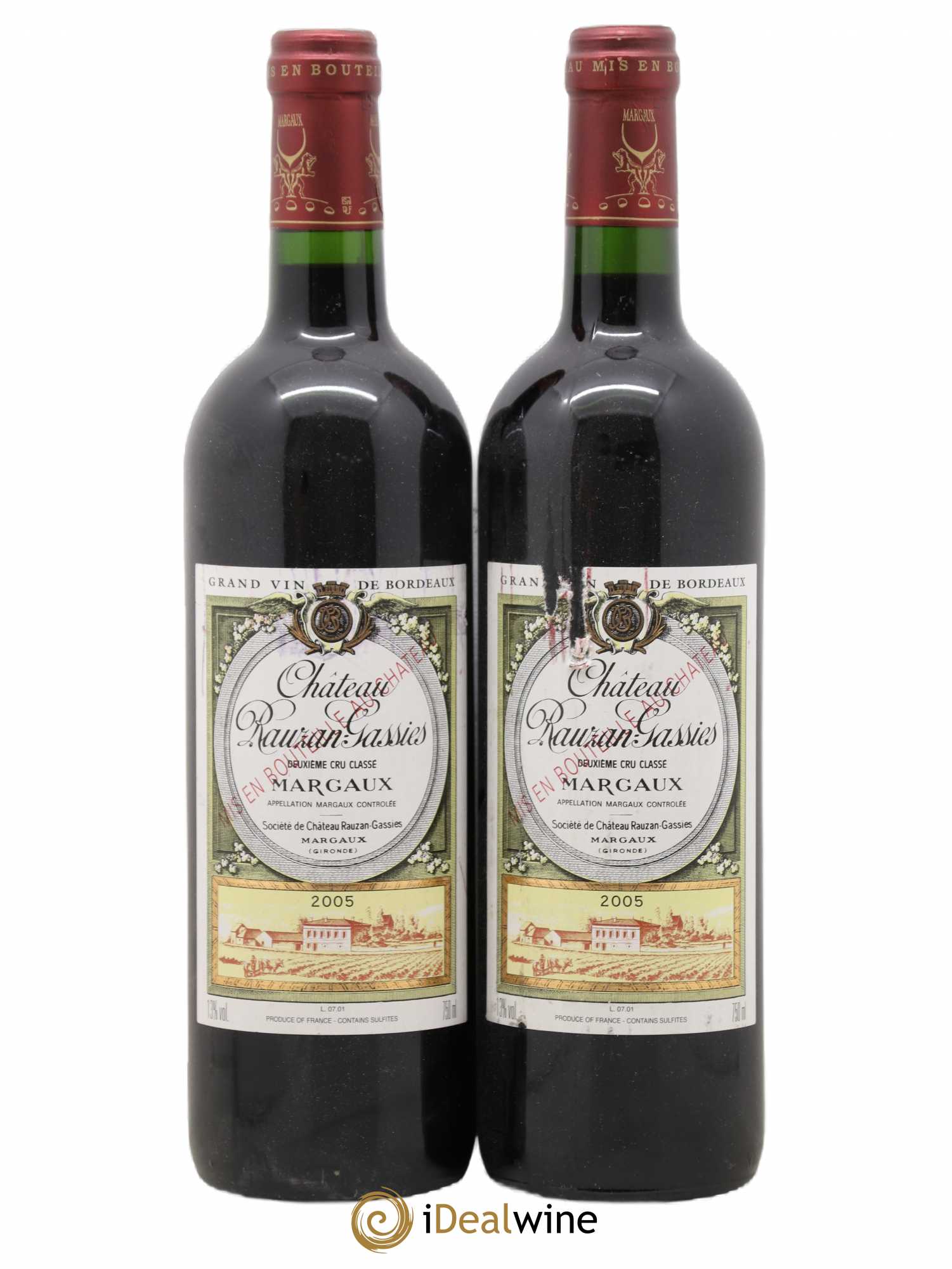 Château Rauzan-Gassies 2ème Grand Cru Classé 2005 - Lot de 2 bouteilles - 0