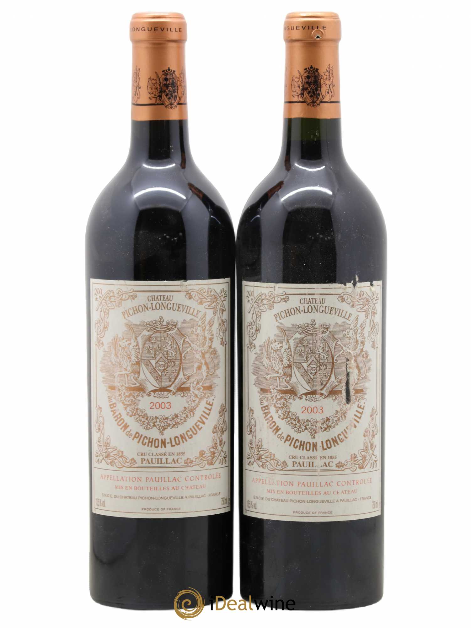 Pichon Longueville Baron 2ème Grand Cru Classé 2003 - Lot de 2 bouteilles - 0