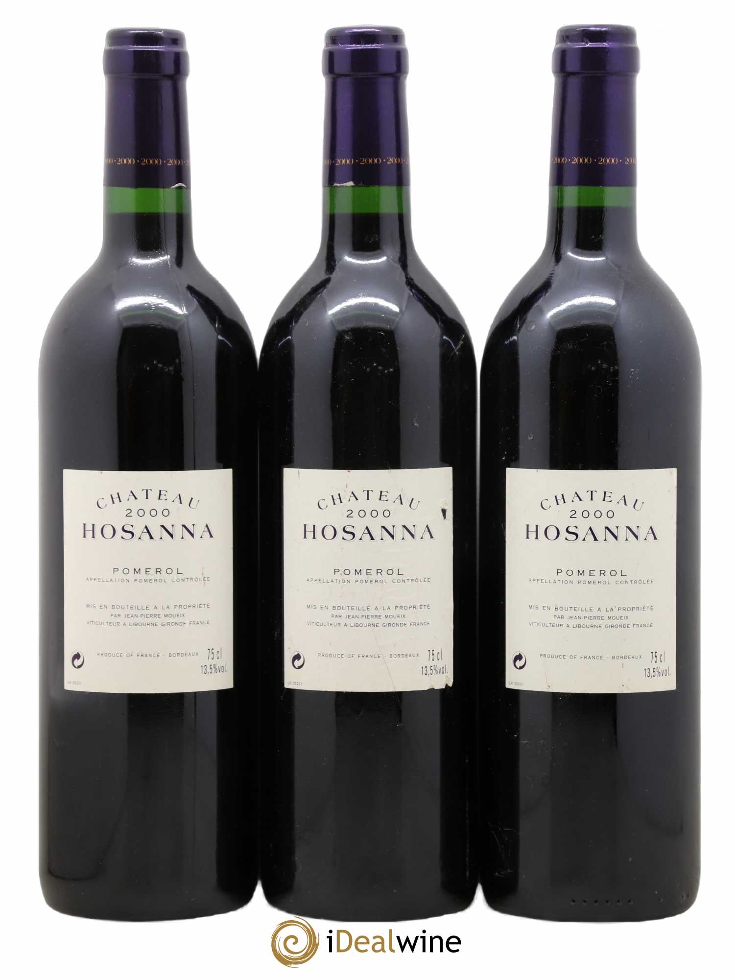 Château Hosanna 2000 - Lot de 3 bouteilles - 1