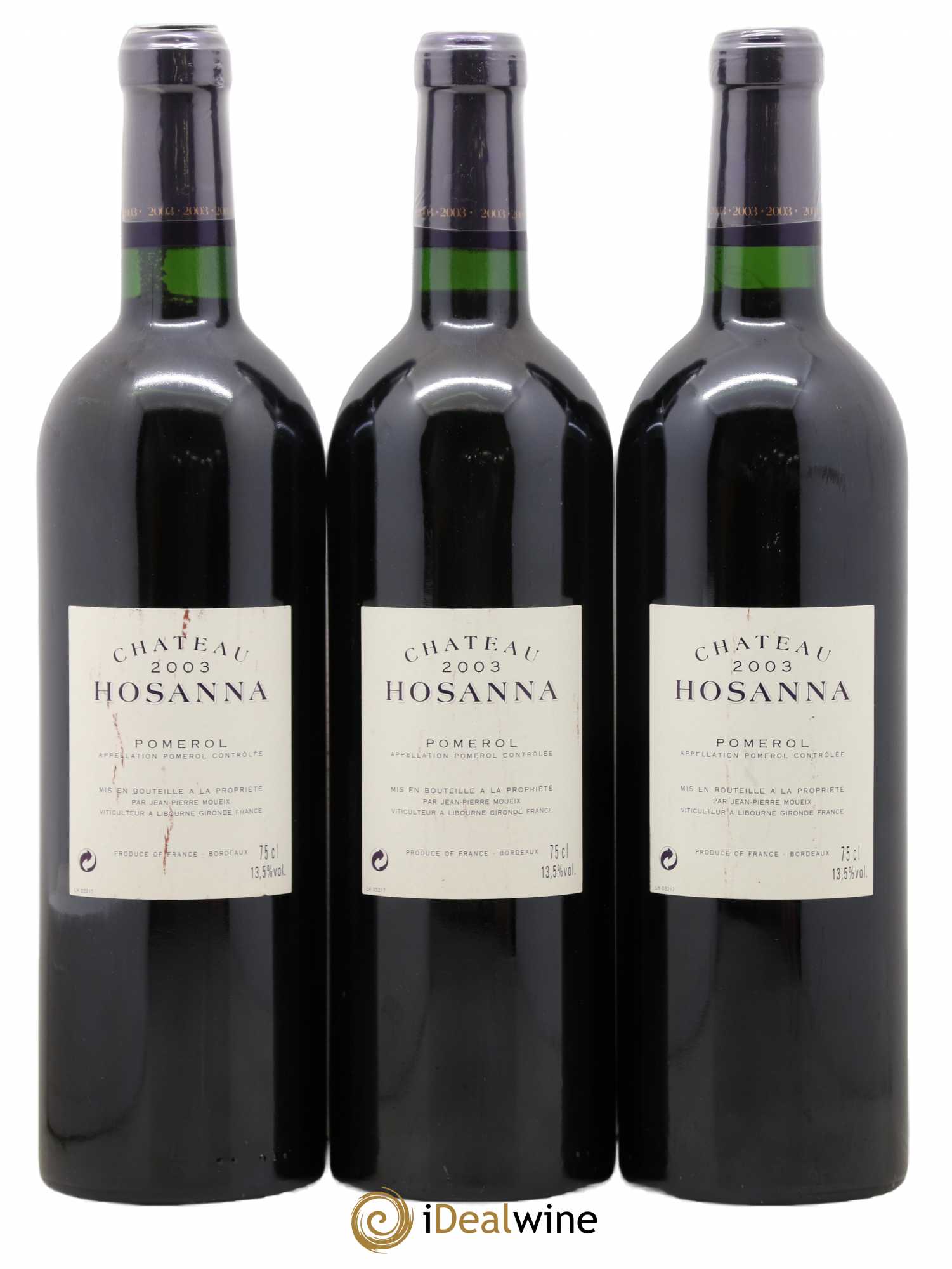 Château Hosanna 2003 - Lot de 3 bouteilles - 1