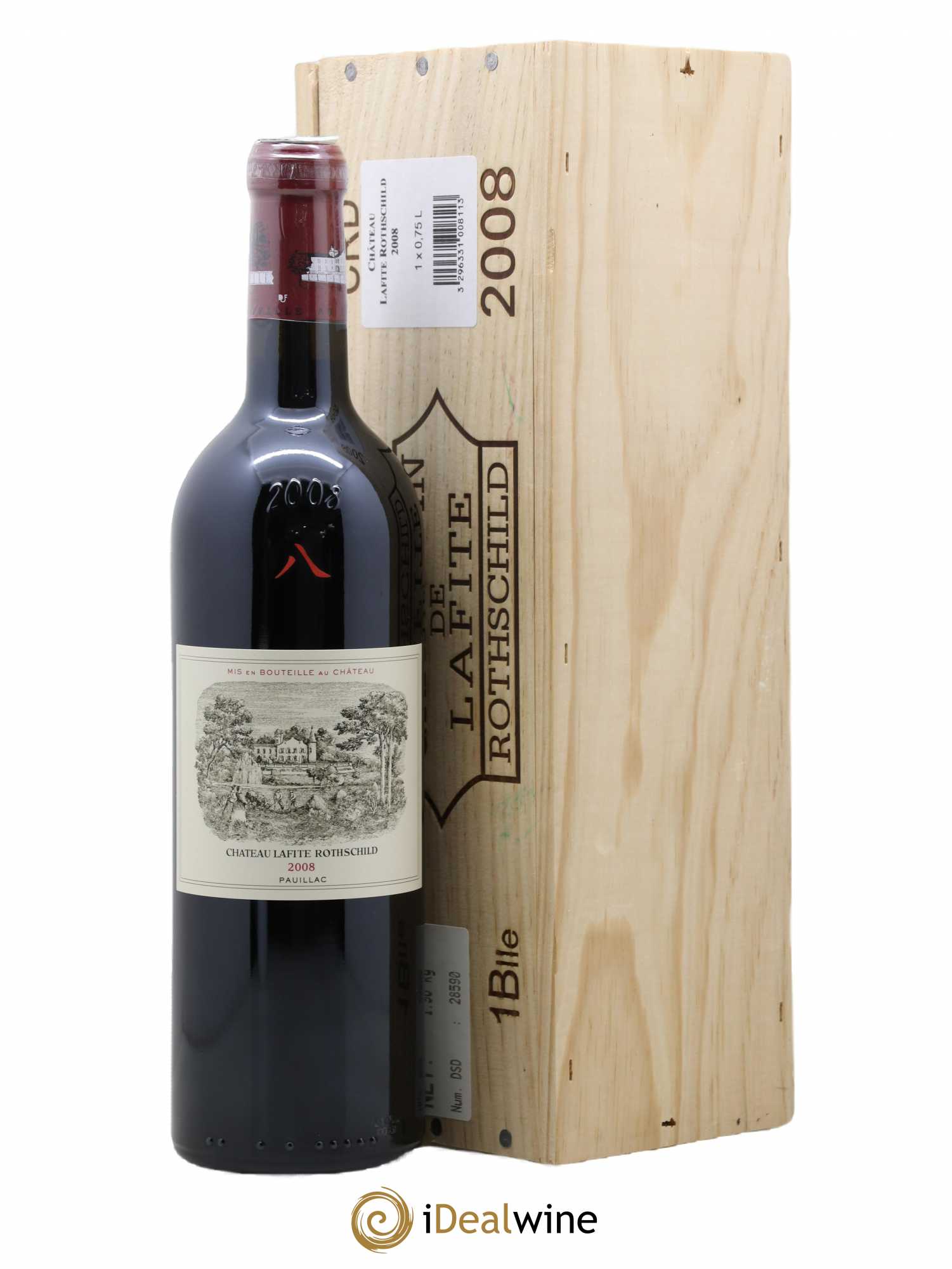 Château Lafite Rothschild 1er Grand Cru Classé 2008 - Lot de 1 bouteille - 0