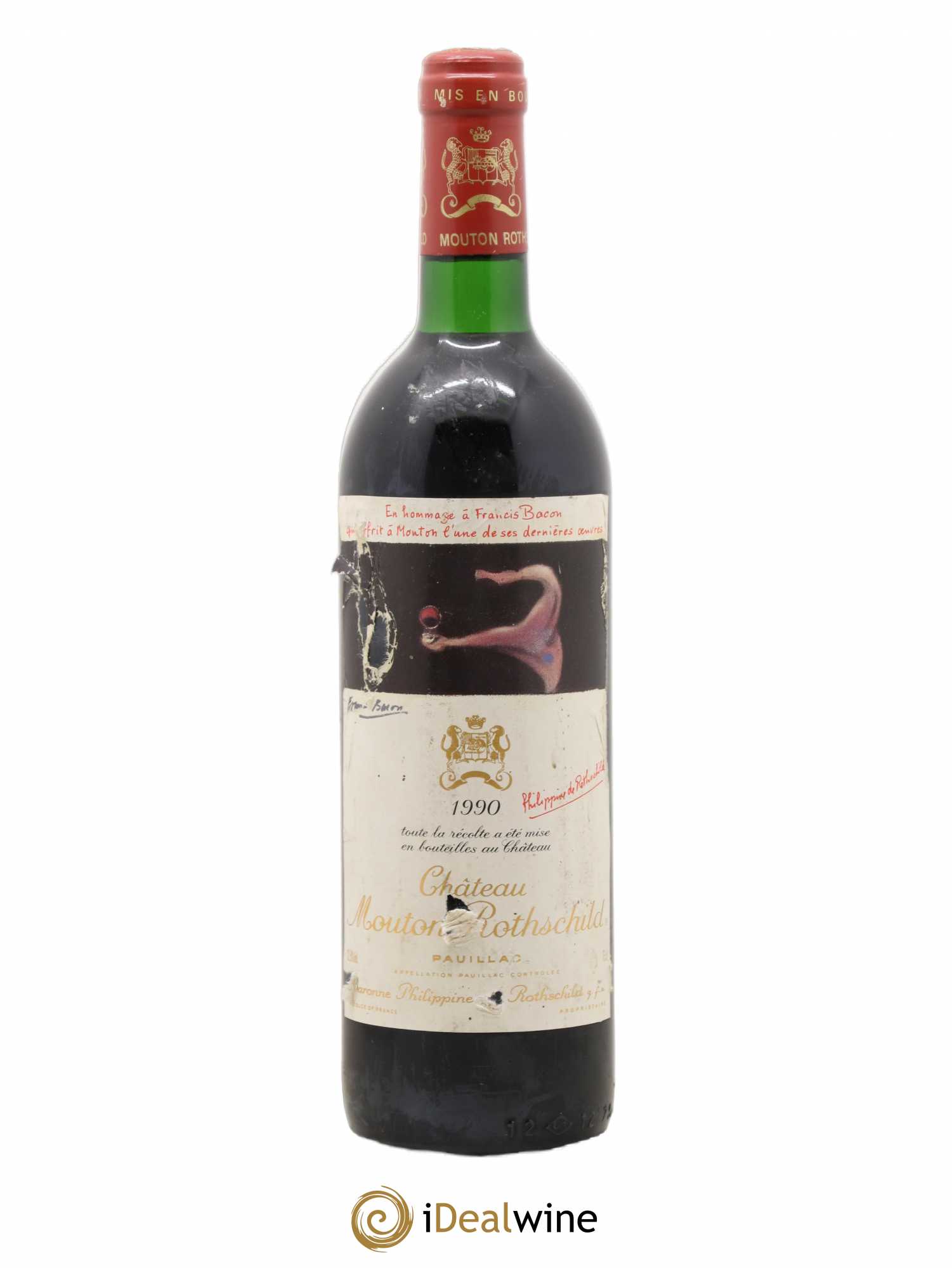Château Mouton Rothschild 1er Grand Cru Classé 1990 - Lot de 1 bouteille - 0