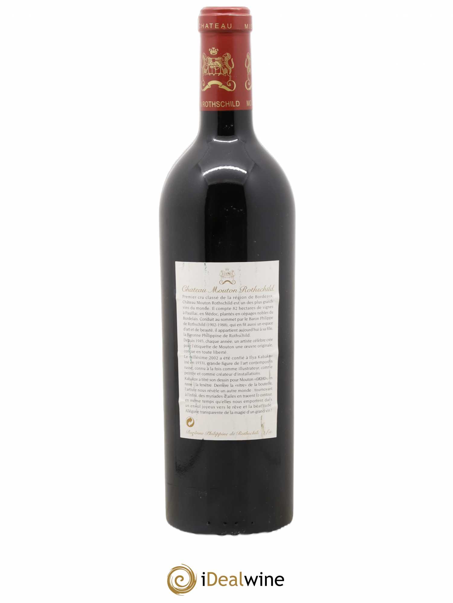 Château Mouton Rothschild 1er Grand Cru Classé 2002 - Lot de 1 bouteille - 1