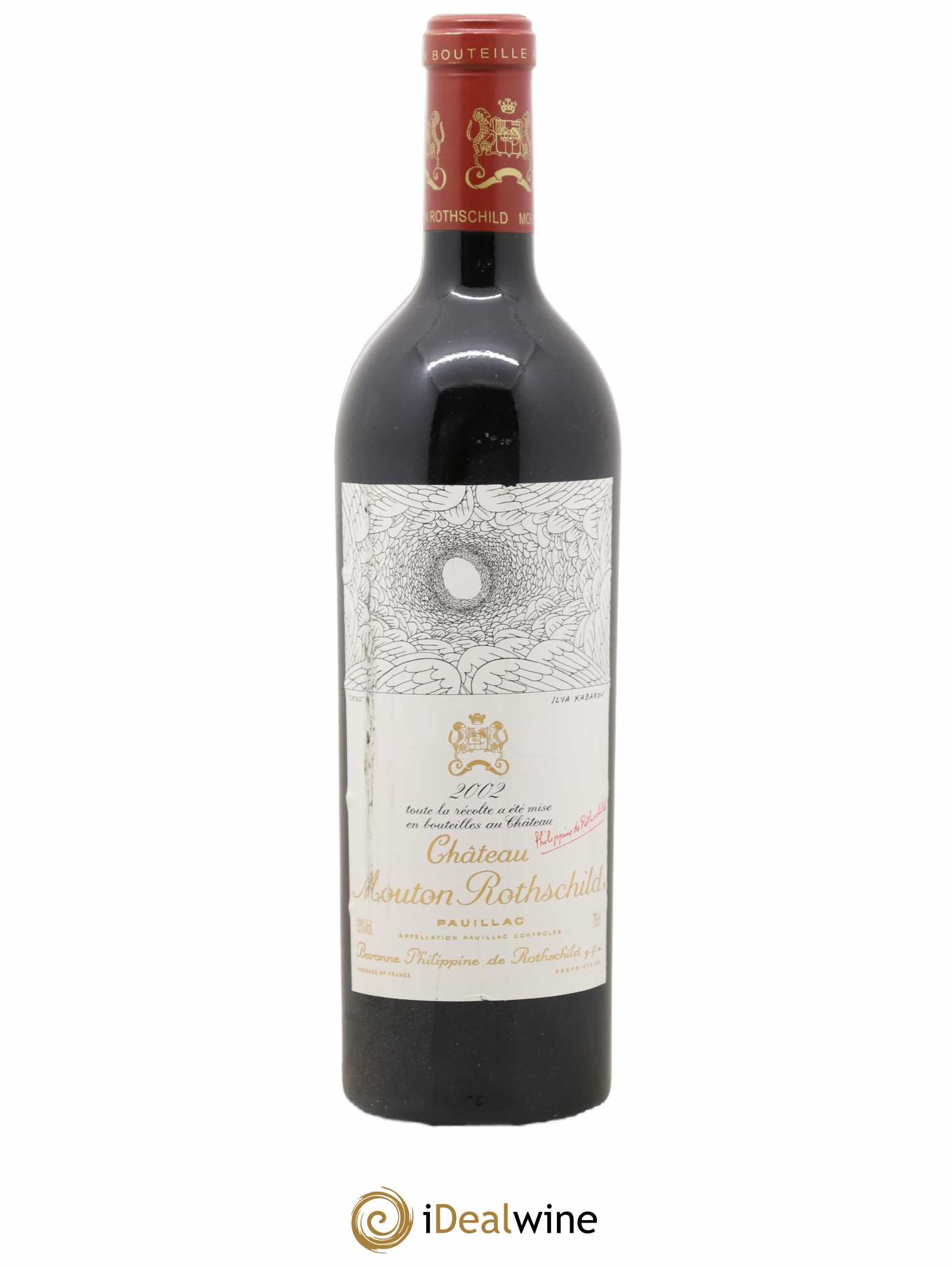 Château Mouton Rothschild 1er Grand Cru Classé 2002 - Lot de 1 bouteille - 0