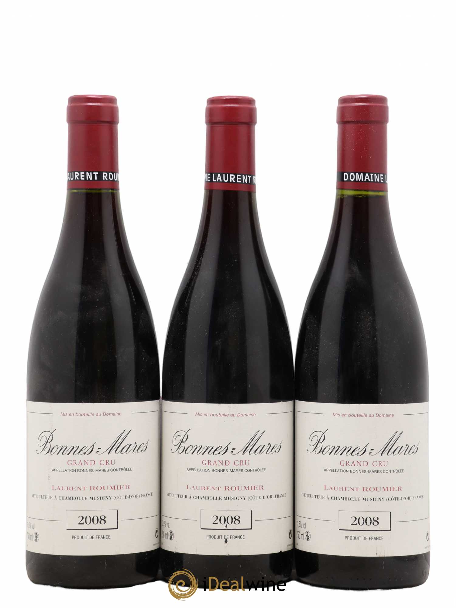 Bonnes-Mares Grand Cru Laurent Roumier 2008 - Lot de 3 bouteilles - 0