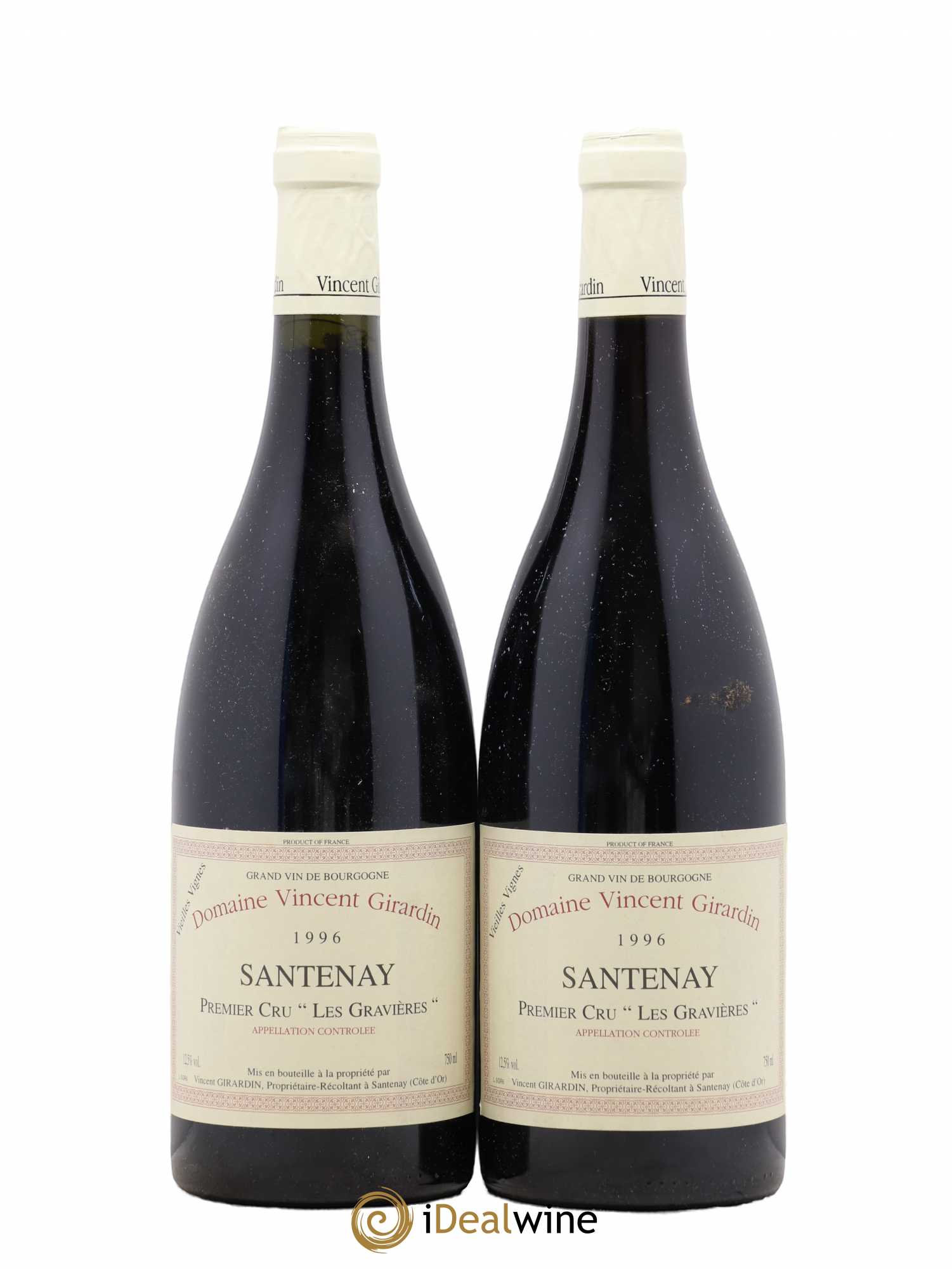 Santenay 1er Cru Les Gravières Vincent Girardin (Domaine) Vieilles Vignes 1996 - Lot de 2 bouteilles - 0