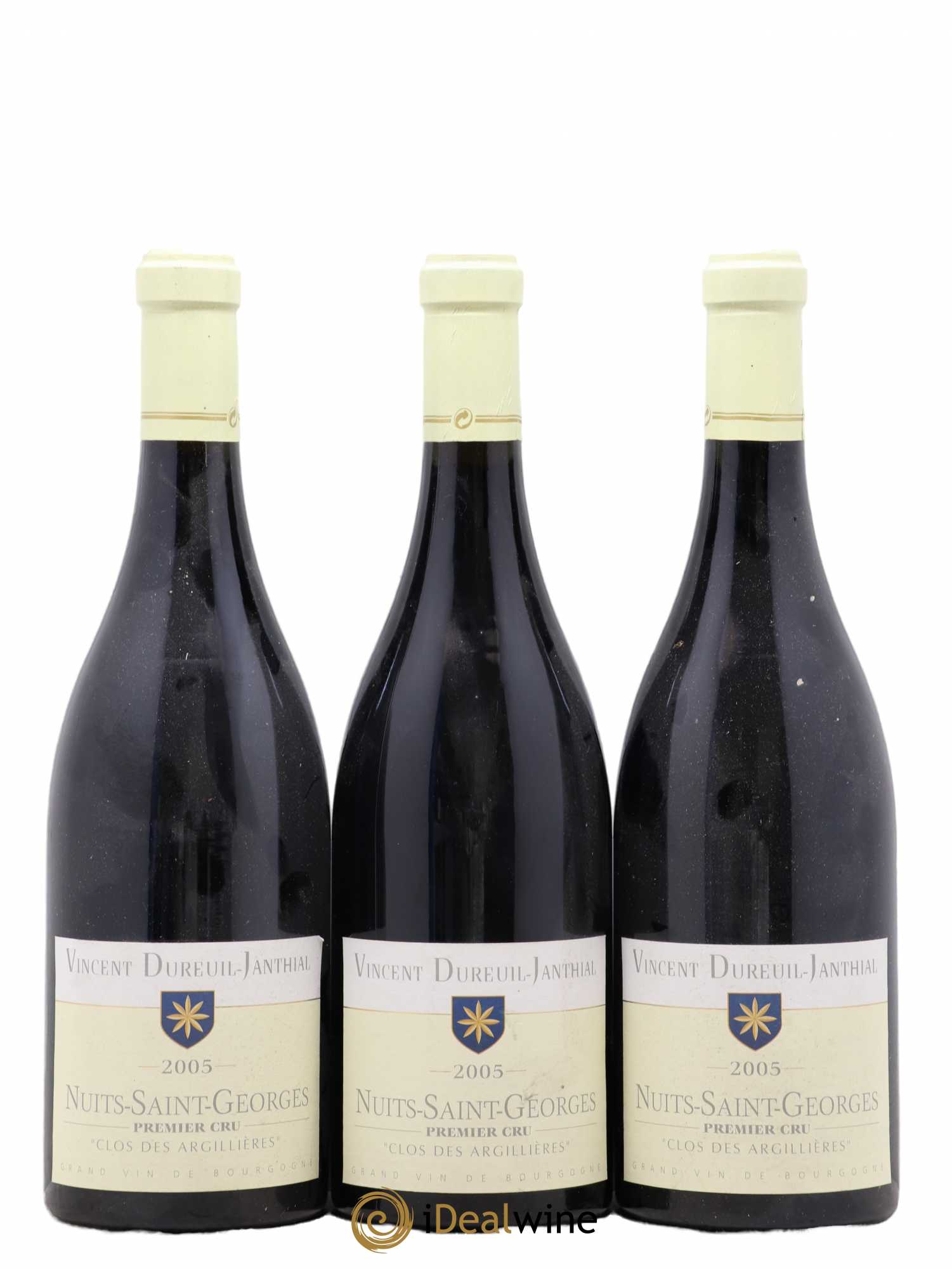 Nuits-Saint-Georges 1er Cru Clos des Argillières Vincent Dureuil-Janthial 2005 - Lot de 3 bouteilles - 0