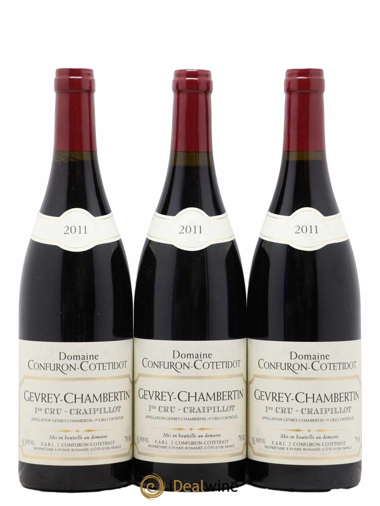 Gevrey-Chambertin 1er Cru Craipillot Confuron-Cotetidot 2011 - Lot de 3 bouteilles - 0