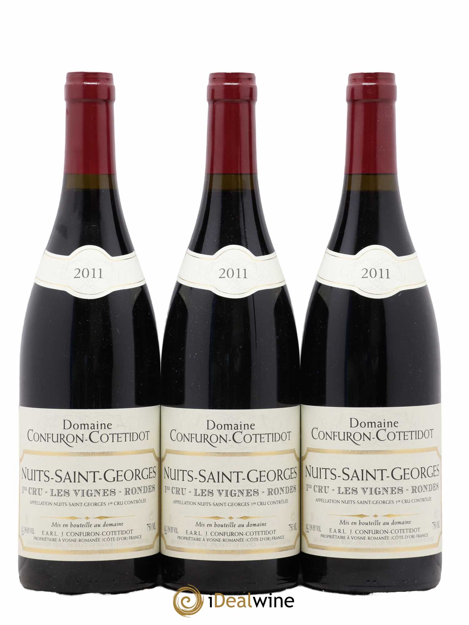 Nuits-Saint-Georges 1er Cru Les Vignes Rondes Confuron-Cotetidot 2011 - Lot de 3 bouteilles - 0