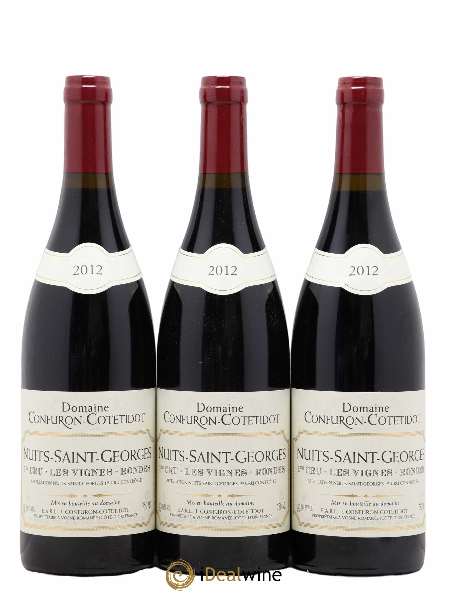 Nuits-Saint-Georges 1er Cru Les Vignes Rondes Confuron-Cotetidot 2012 - Lot de 3 bouteilles - 0