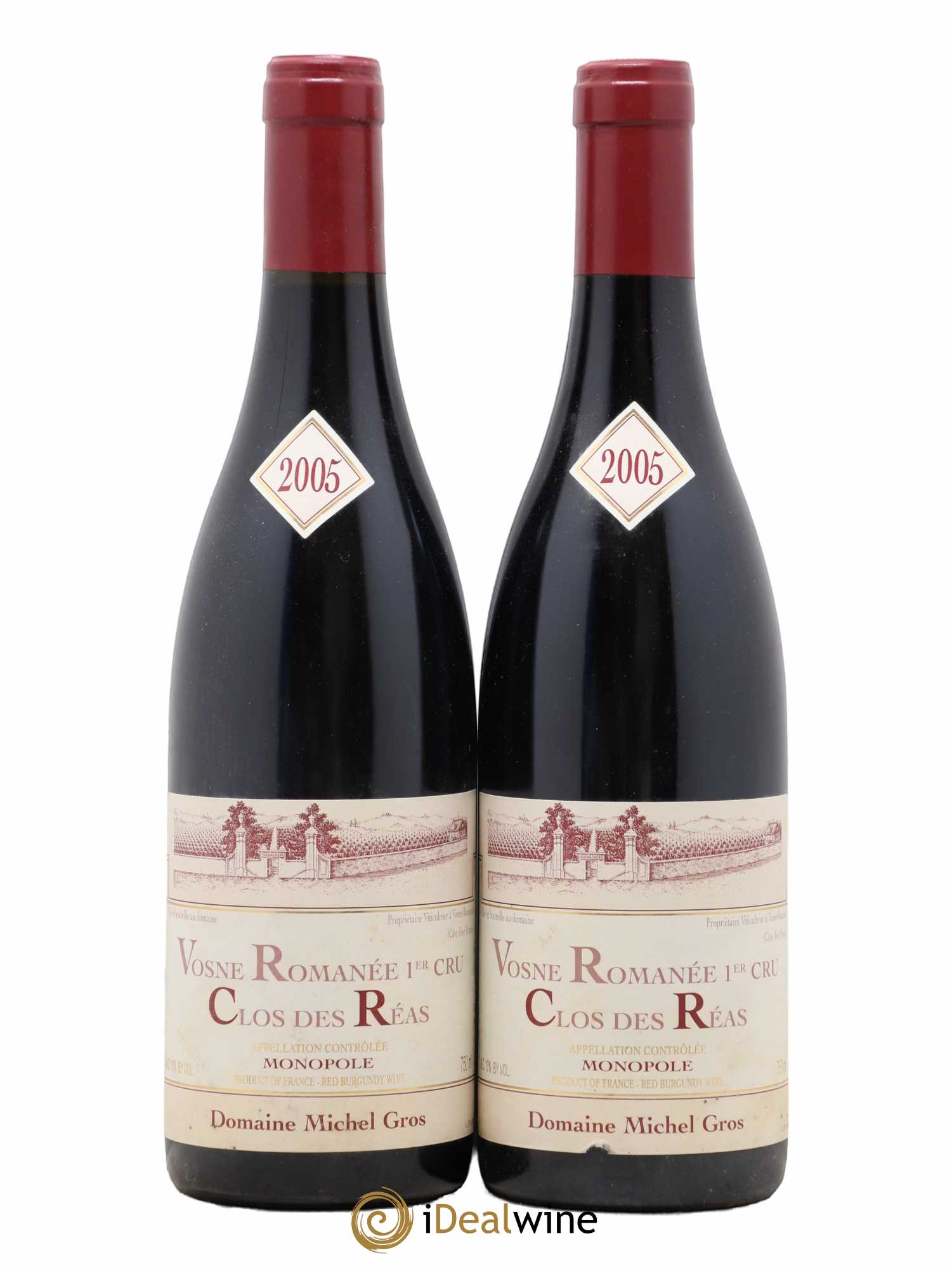Vosne-Romanée 1er Cru Clos des Réas Michel Gros 2005 - Lot de 2 bouteilles - 0