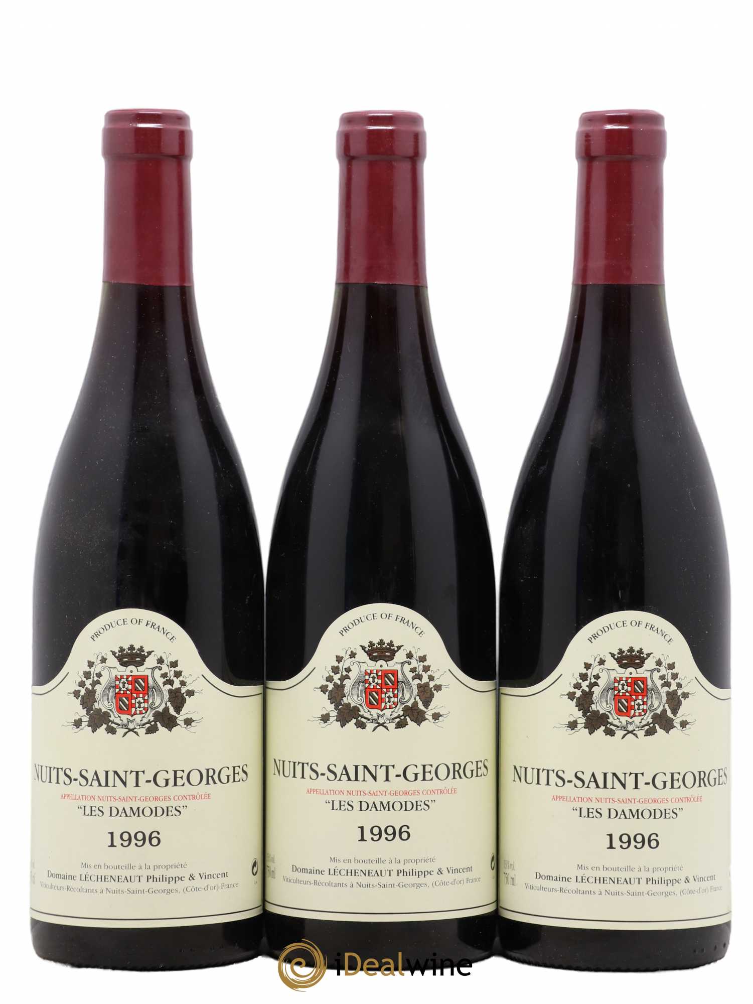 Nuits-Saint-Georges 1er Cru Les Damodes Lécheneaut (Domaine) 1996 - Lot de 3 bouteilles - 0