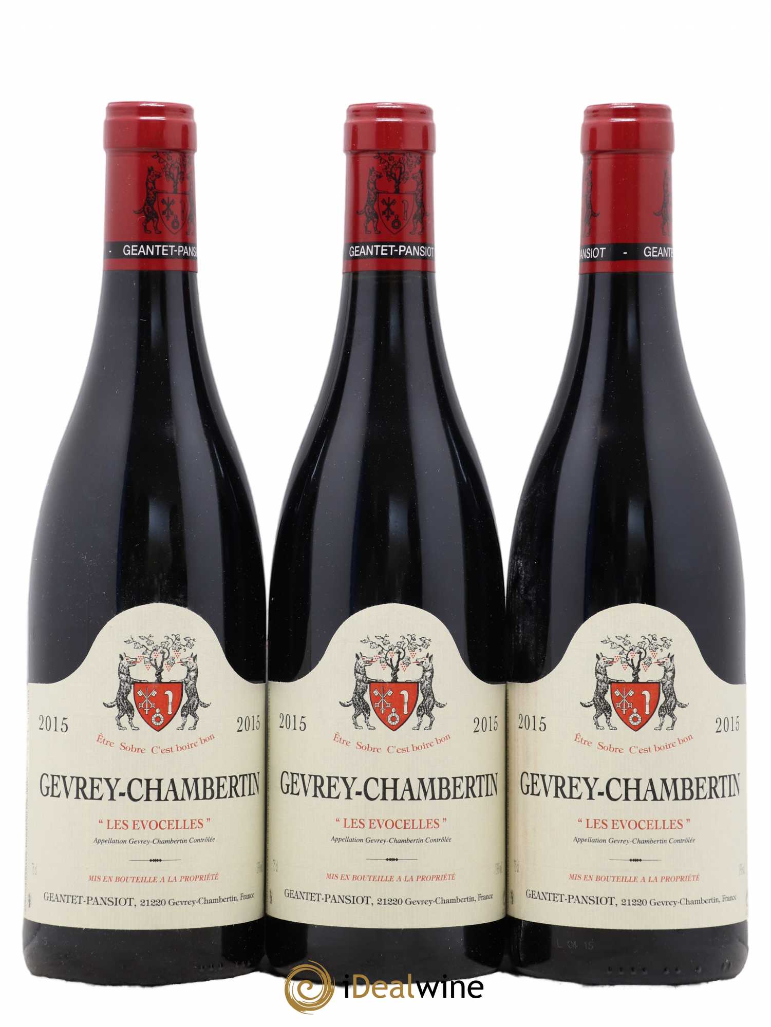 Gevrey-Chambertin Les Evocelles Geantet Pansiot 2015 - Posten von 3 Flaschen - 0