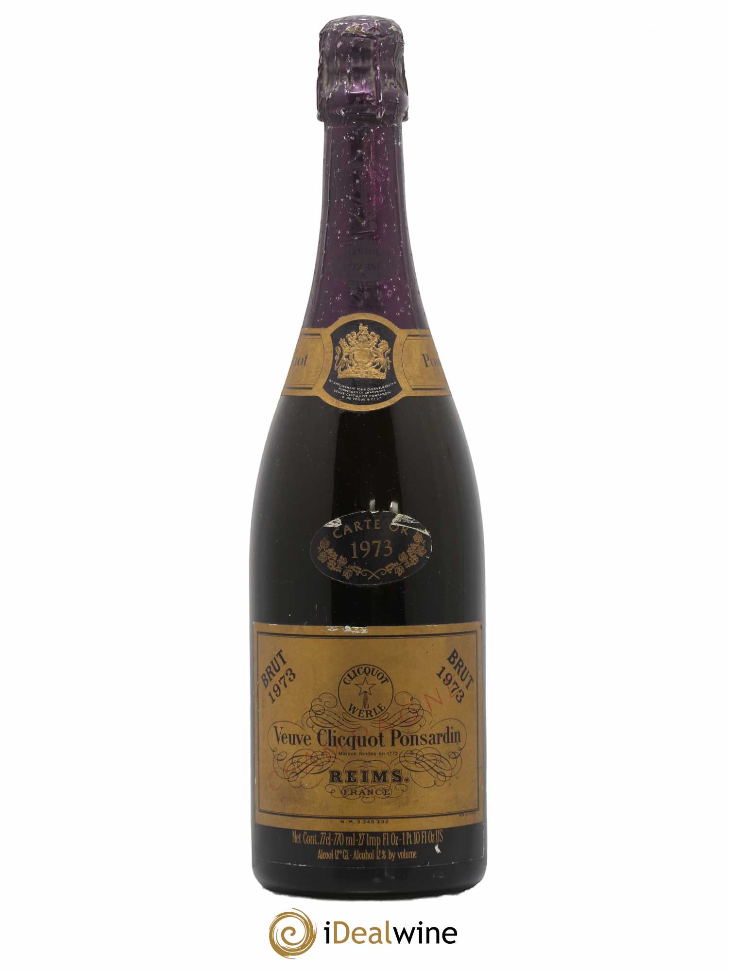 Champagne Carte Or Veuve Clicquot Ponsardin 1973 - Posten von 1 Flasche - 0