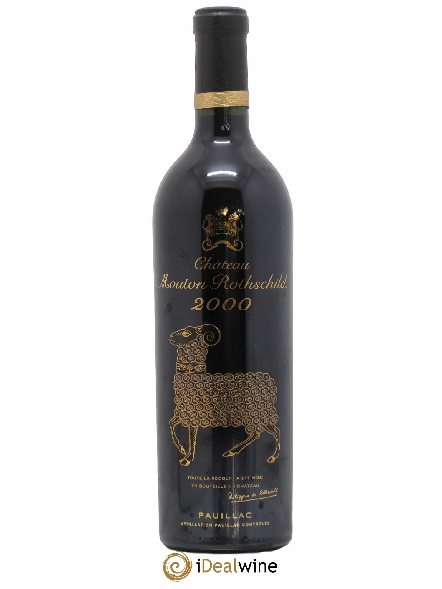 Château Mouton Rothschild 1er Grand Cru Classé 2000 - Lot de 1 bouteille - 0