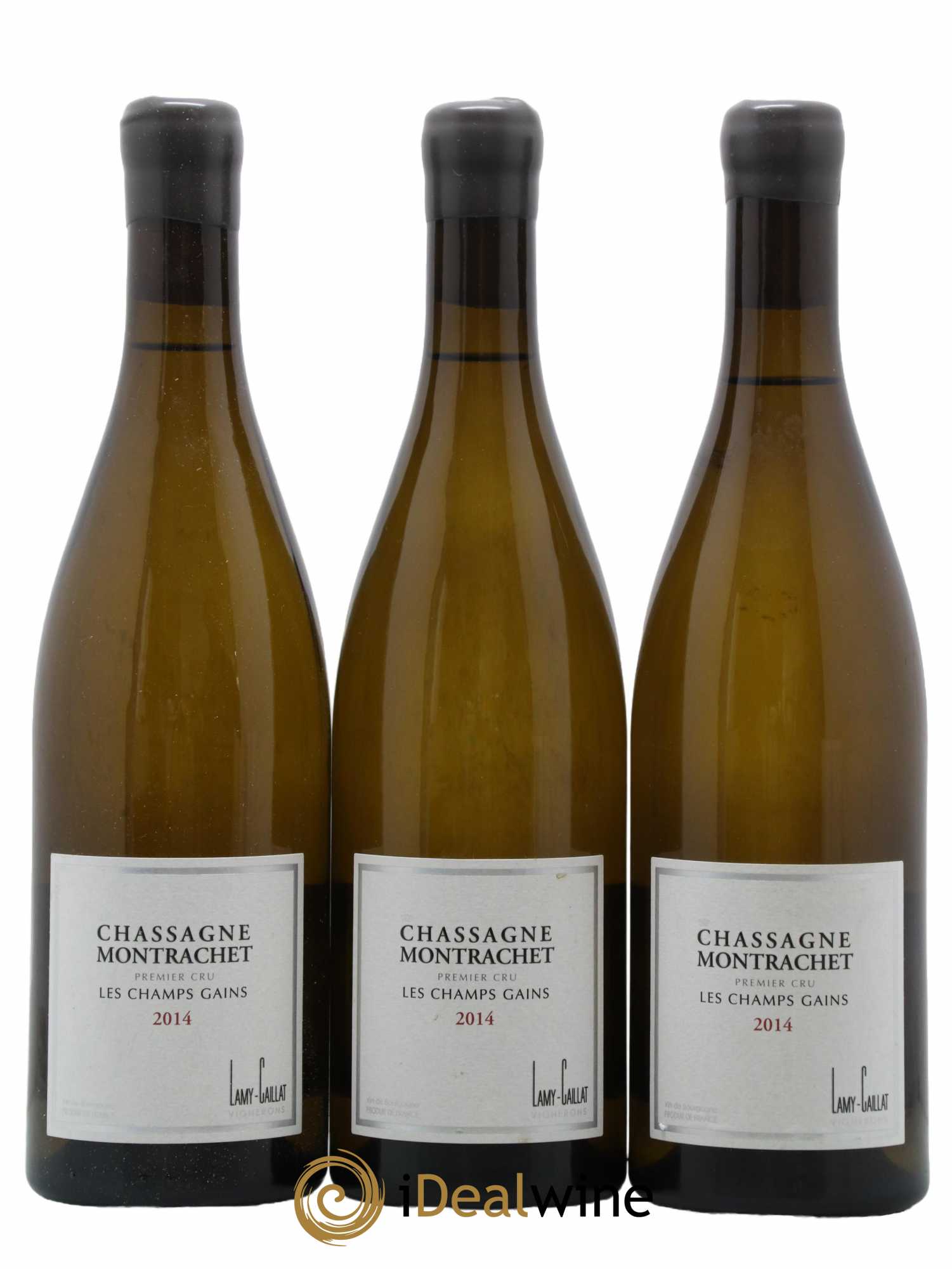 Chassagne-Montrachet 1er Cru Les Champs Gains Lamy-Caillat (Domaine) 2014 - Lot de 3 bouteilles - 0