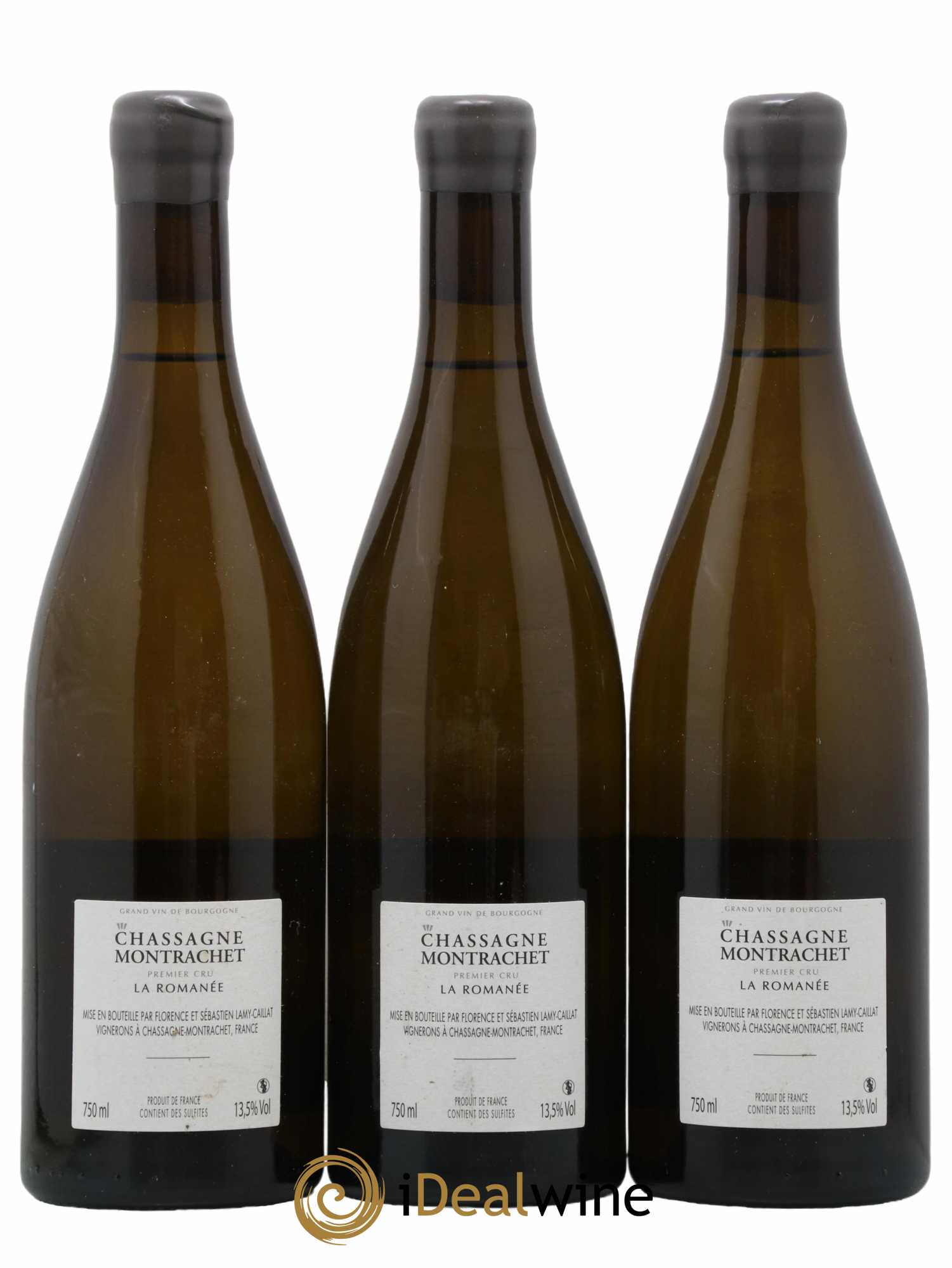 Chassagne-Montrachet 1er Cru La Romanée Lamy-Caillat (Domaine)  2014 - Lot de 3 bouteilles - 1