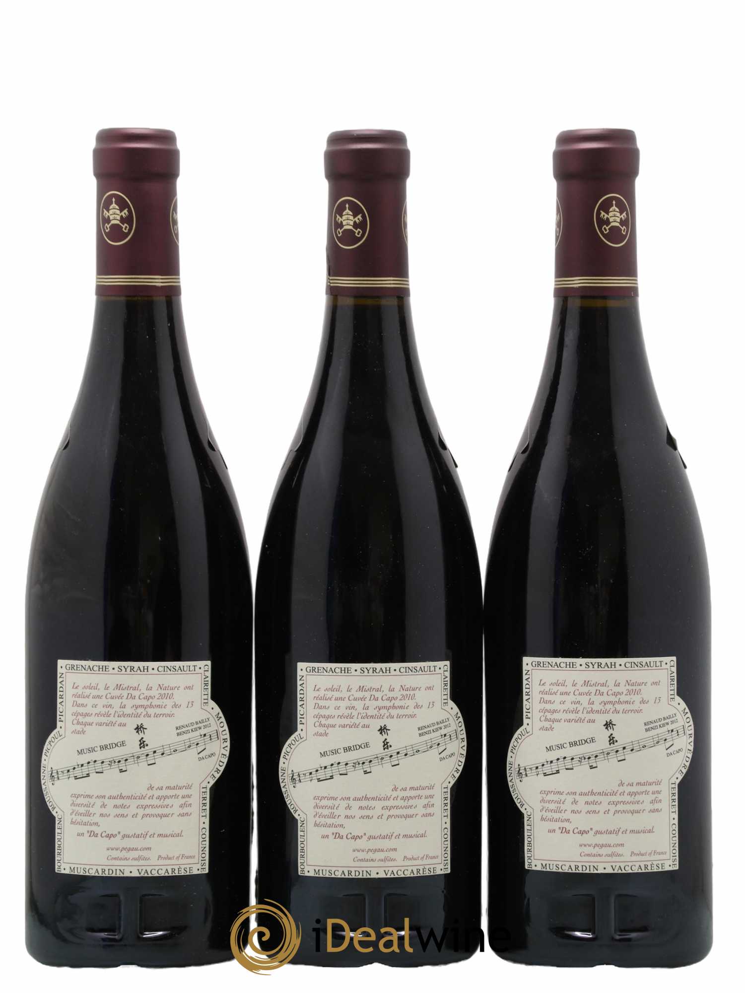 Châteauneuf-du-Pape Domaine du Pégau Cuvée Da Capo Paul et Laurence Féraud 2010 - Lot de 3 bouteilles - 1