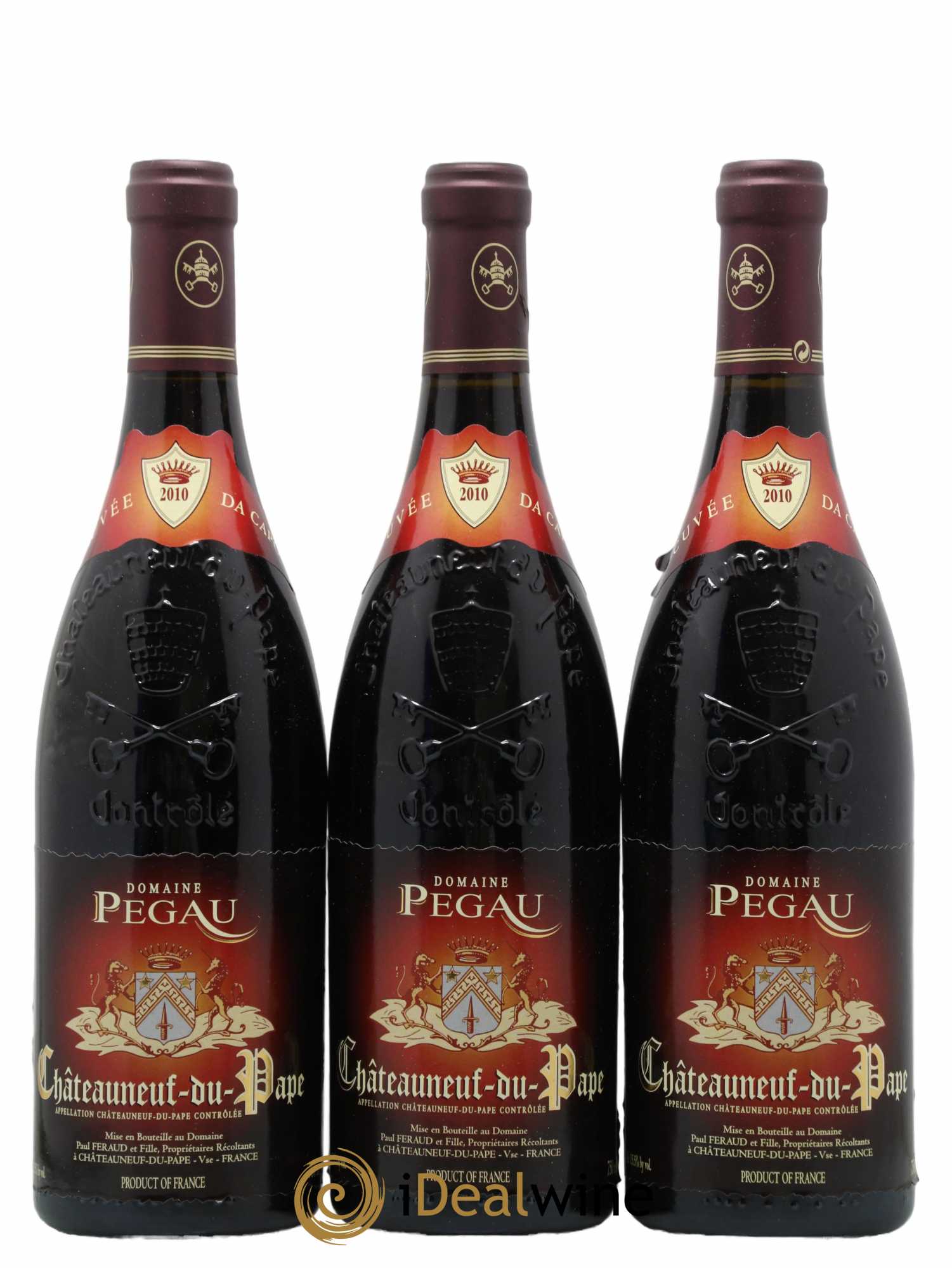 Châteauneuf-du-Pape Domaine du Pégau Cuvée Da Capo Paul et Laurence Féraud 2010 - Lot de 3 bouteilles - 0